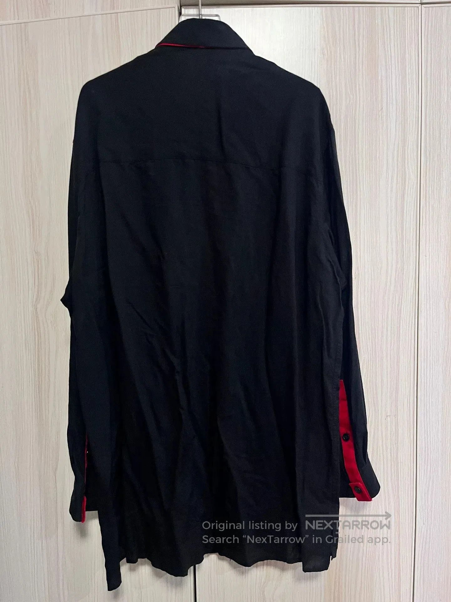 Yohji Yamamoto Yohji Yamamoto Red Black Collar Shirt. Size US M / EU 48-50 / 2 - 2 Thumbnail