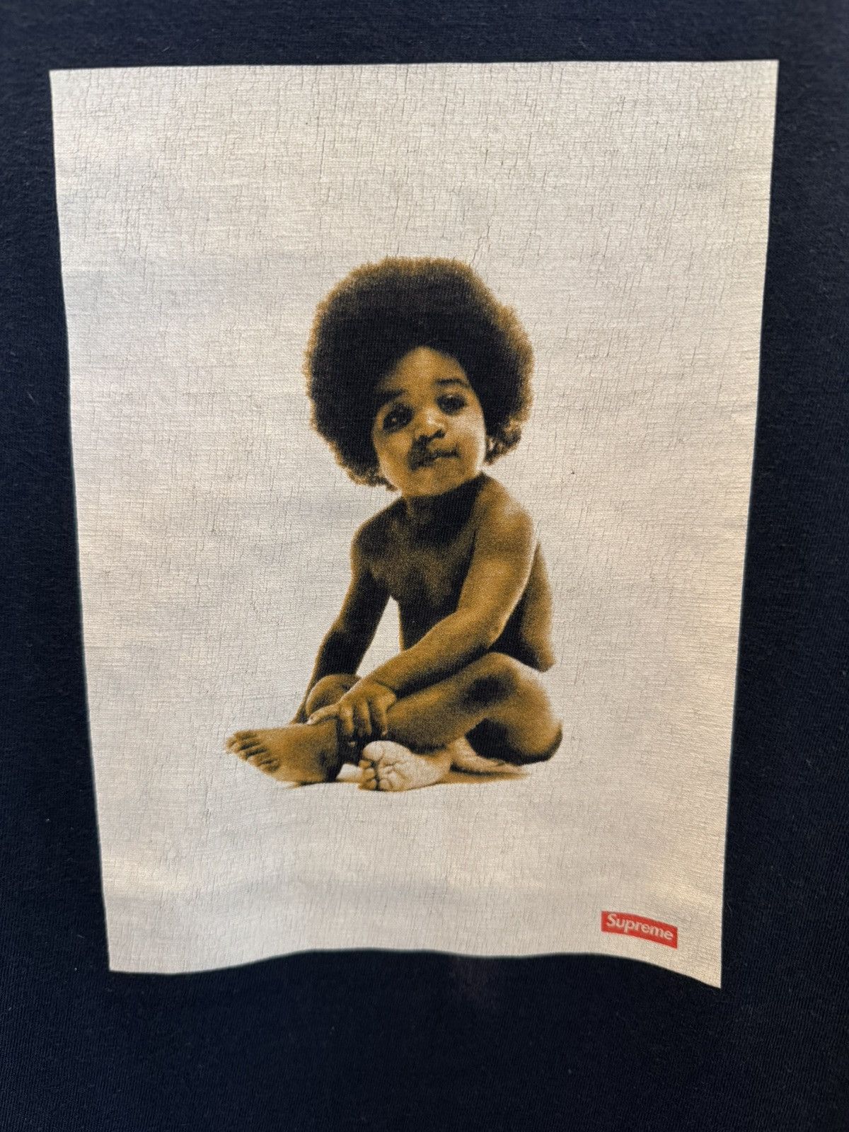 Supreme Supreme Biggie Smalls Photo Tee Navy FW2011 Size US M / EU 48-50 / 2 - 2 Thumbnail