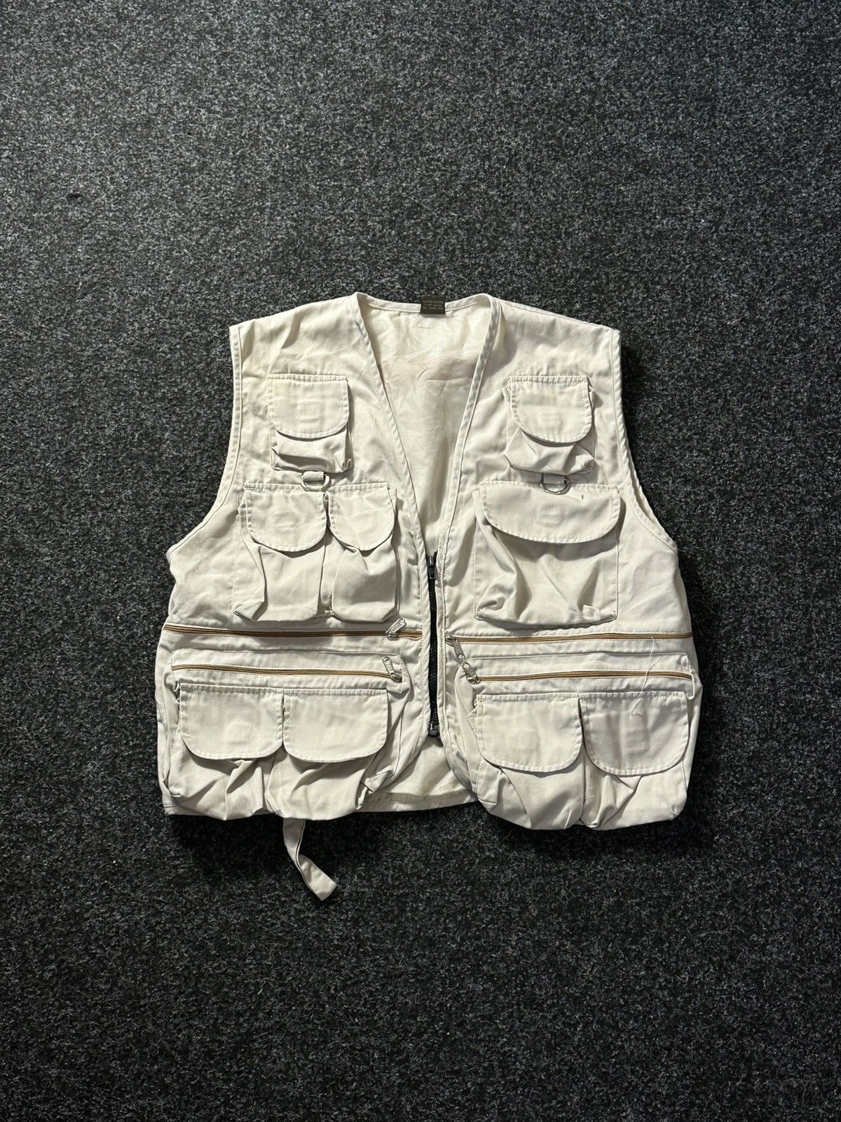 Japanese Brand 🚨RARE Multi Pocket Zipped Vest Y2K OUTDOOR ARHIVE BEIGE Size US M / EU 48-50 / 2 - 1 Thumbnail