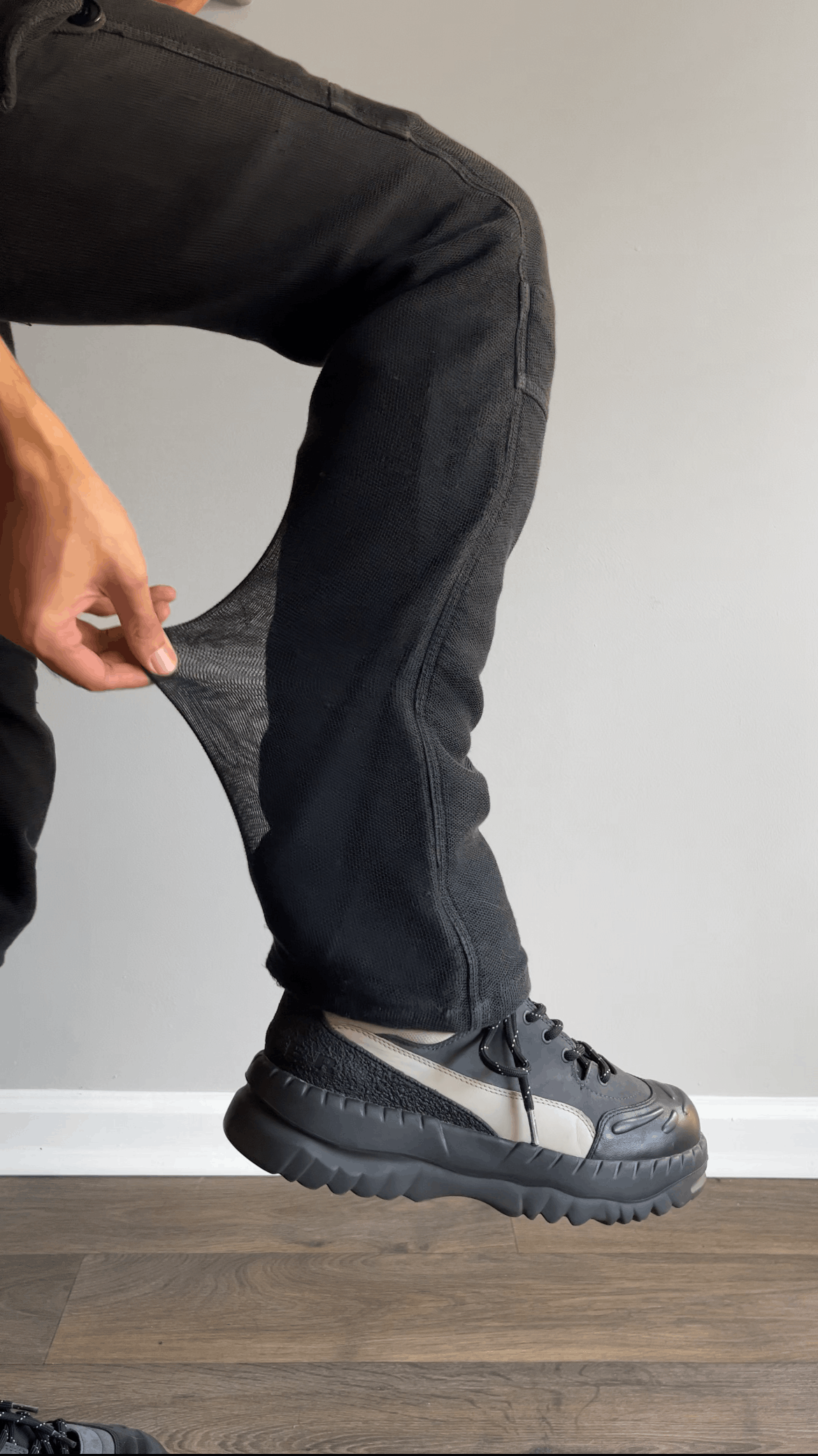 Pre-owned Miharayasuhiro Fully Netted Cargo Pants In Black