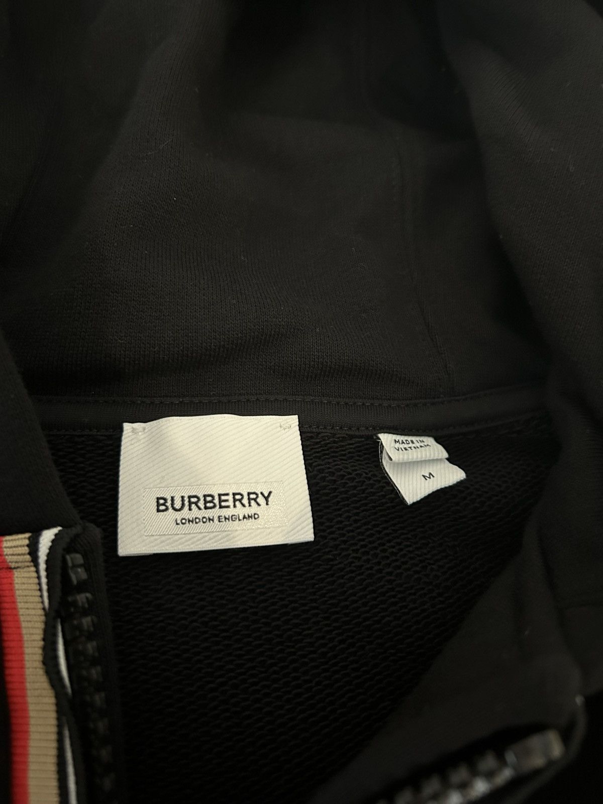 Burberry Burberry Stripe Zip up Hoodie Black Size US M / EU 48-50 / 2 - 8 Thumbnail