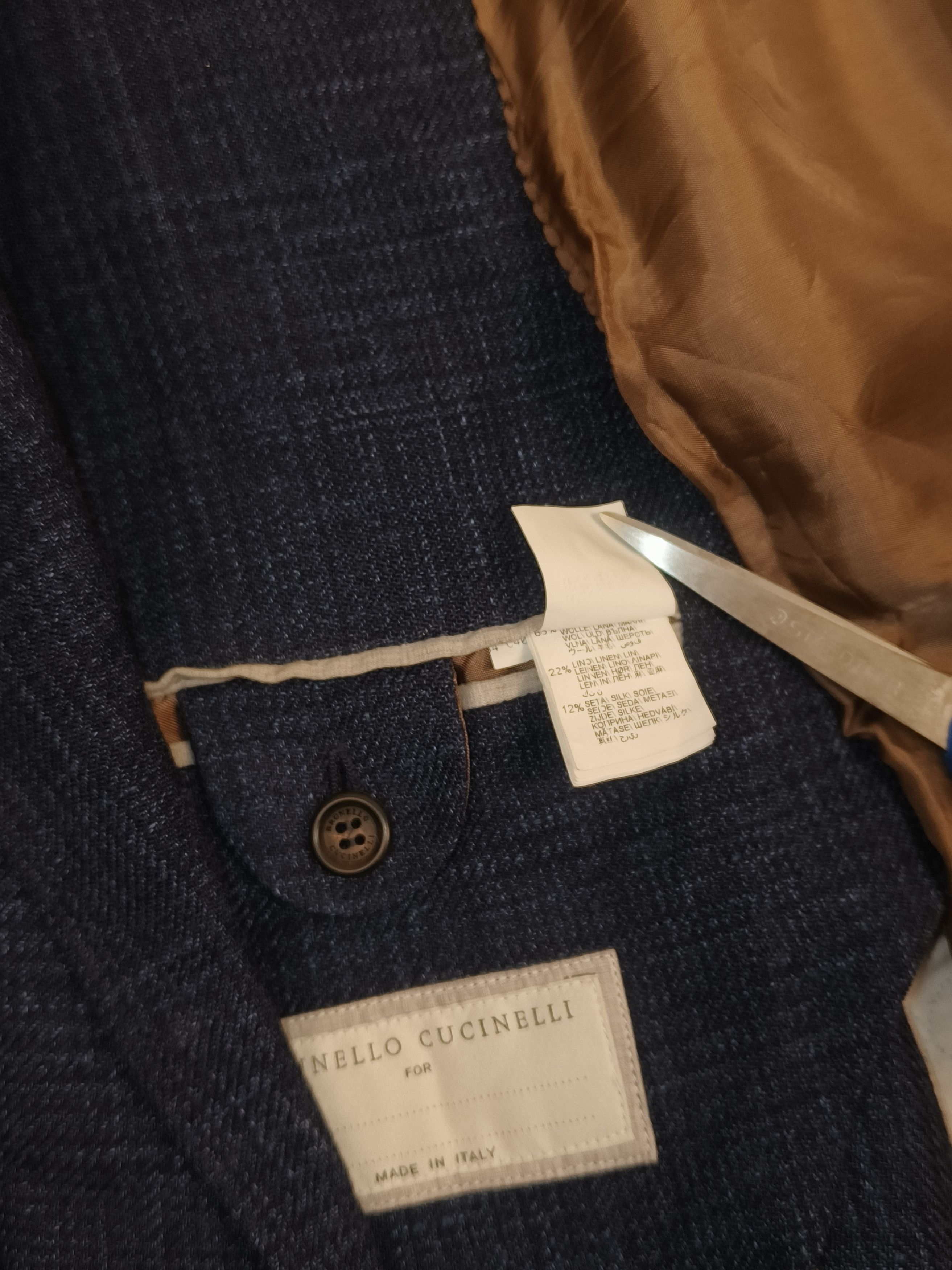 Brunello Cucinelli Brunello Cucinelli Wool-Linen-Silk Blazer Size 42R - 3 Thumbnail