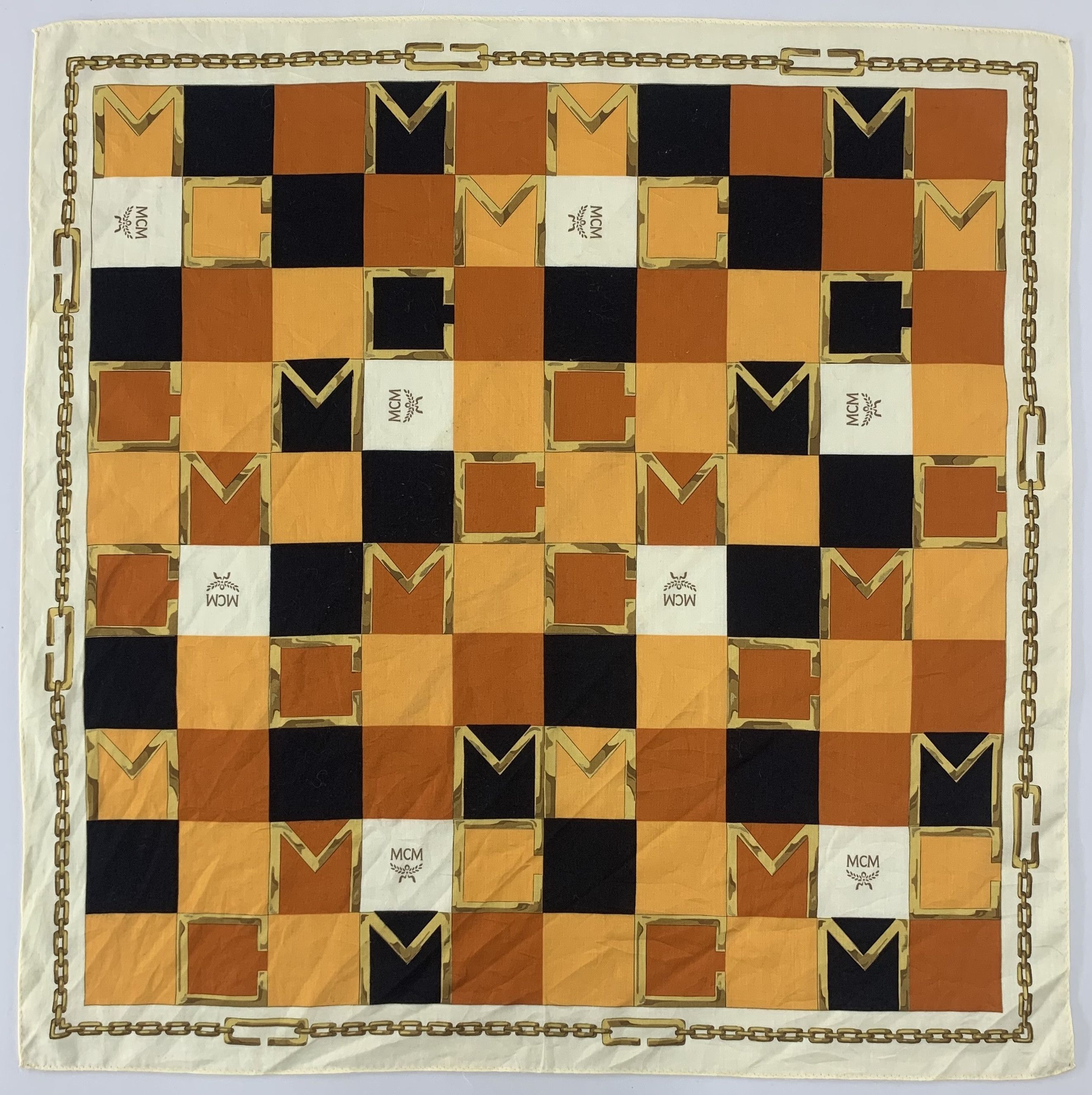 MCM MCM Handkerchief Pocket Square Scarf Bandana TC1434 Size ONE SIZE - 2 Thumbnail