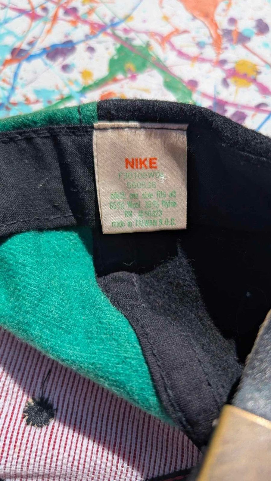 Jordan Brand Vintage Nike air Jordan cap 90s black red green OS fleece Size ONE SIZE - 14 Thumbnail
