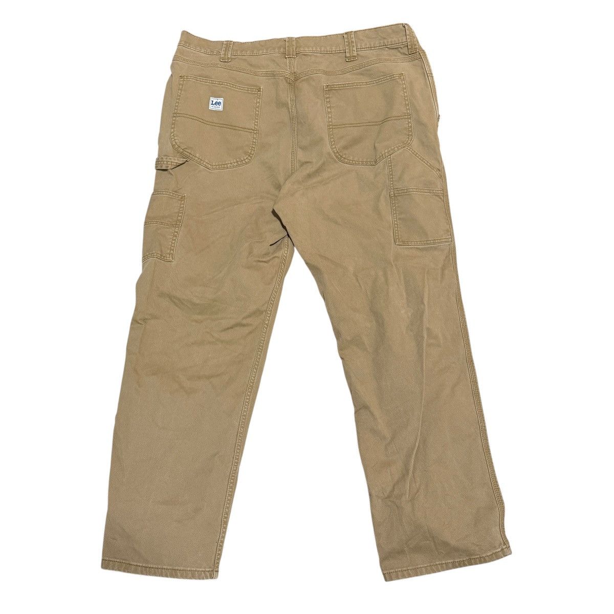 Lee Vintage Tan Khaki Baggy Lee Workwear Carpenter Pants 40x31 Size US 40 / EU 56 - 2 Thumbnail