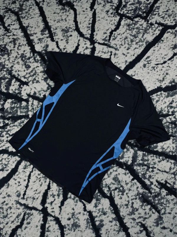 Nike Nike fit dry M black blue running sports shirt Size US M / EU 48-50 / 2 - 2 Thumbnail