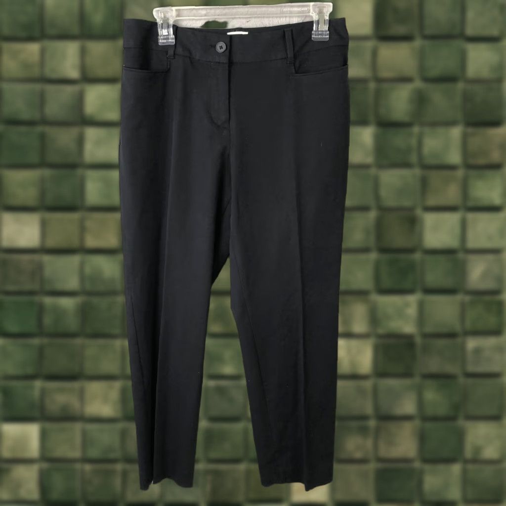Talbots Talbots Womens Pants 8P Black Curvy Petite Stretch Twill Tapered Work Old Money Size 30" / US 8 / IT 44 - 1 Thumbnail