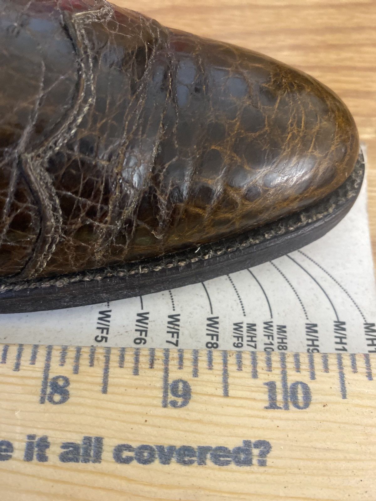 Justin Boots Justin 1979 Cowboy Boots Pre-Ban Brown Sea Turtle Print 9 B Size US 9 / EU 42 - 11 Thumbnail