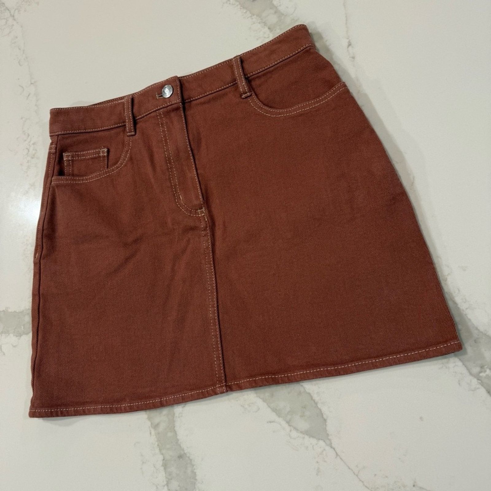 Aritzia Wilfred Free by Aritzia Denim Date Night Mini Skirt Womens 4 Size 27" / US 4 / IT 40 - 2 Thumbnail