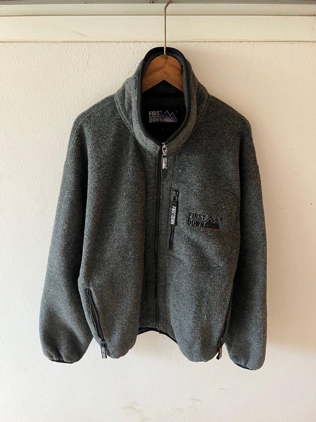 Vintage First Down Outdoor Fleece Jacket Zip Up Size US M / EU 48-50 / 2 - 4 Thumbnail