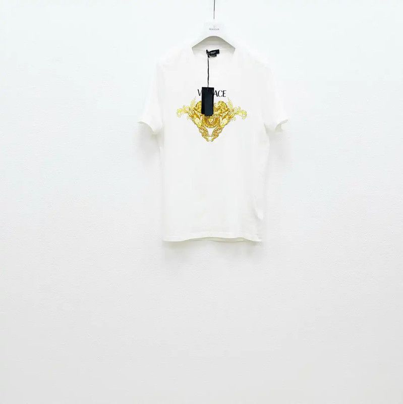 Versace Versace Men's Short Sleeve White T-Shirt 0089 Size US M / EU 48-50 / 2 - 1 Thumbnail