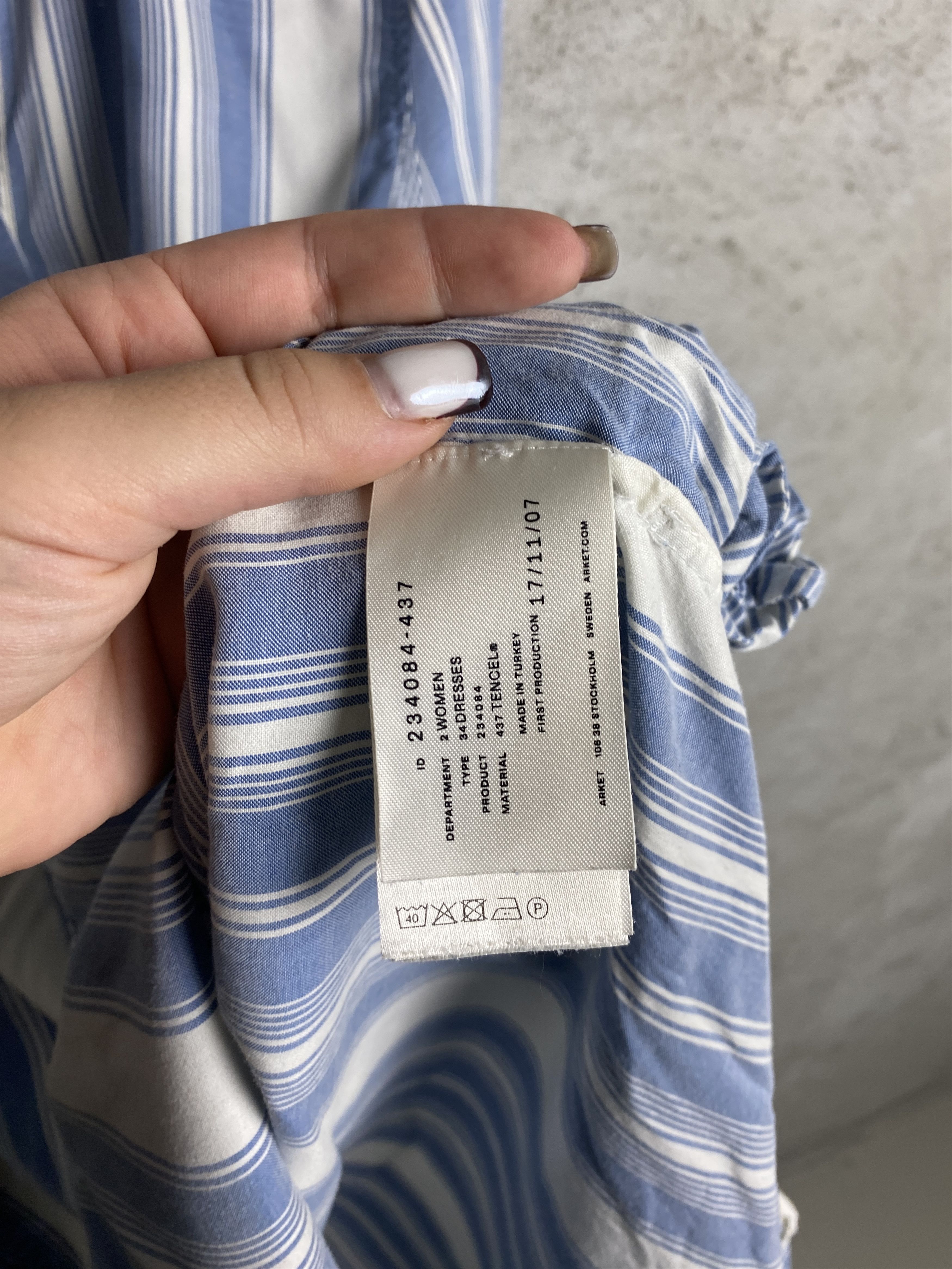 Arket Arket mini striped casual dress lyocell Size S / US 4 / IT 40 - 4 Thumbnail