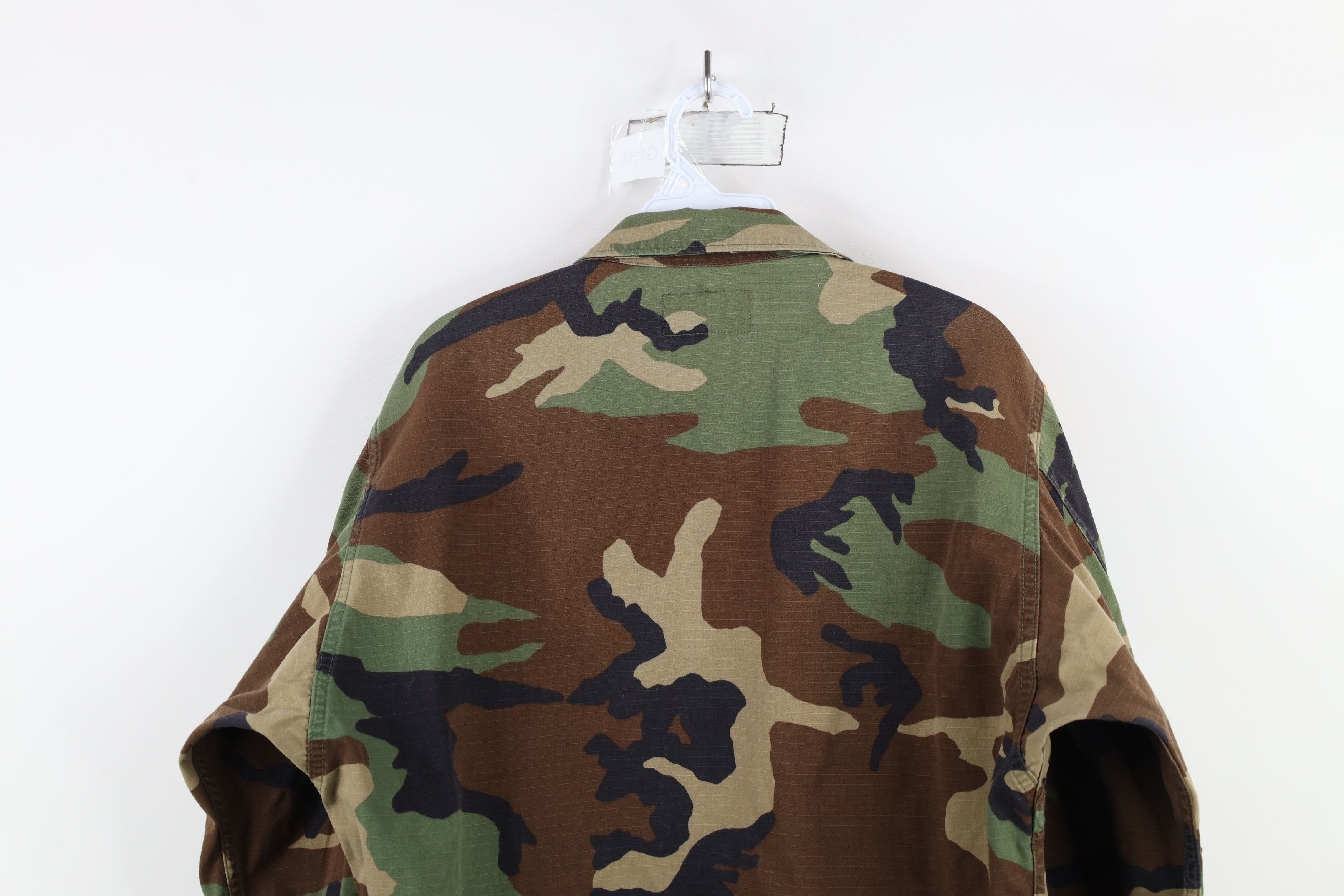 Vintage Vintage 90s Military Woodland Camouflage Combat Jacket USA Size US M / EU 48-50 / 2 - 15 Thumbnail