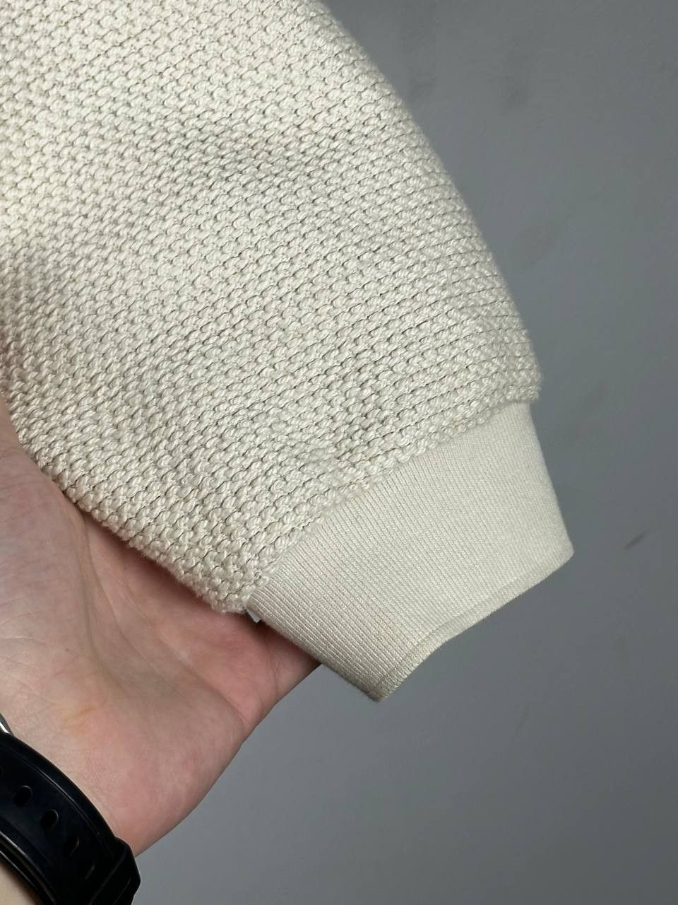 Mr P. Mr. P. Cotton Beige Long Sleeve Polo Knit Sweater Size US L / EU 52-54 / 3 - 7 Thumbnail