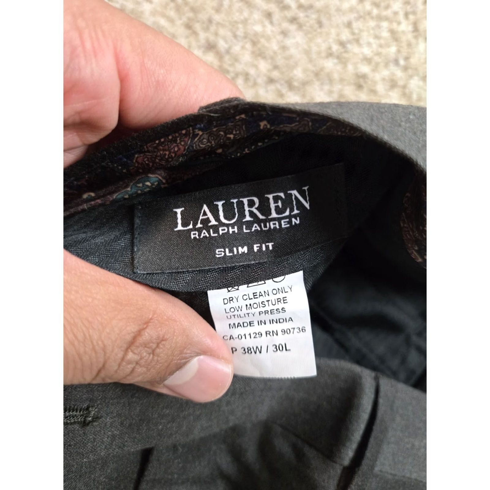 Ralph Lauren Lauren Ralph Lauren Dress Pants Mens 38X30 Wool Straight Leg Flat Front Dress Pants Mens 38x30 Gray Wool Flat Front Size US 38 / EU 54 - 3 Thumbnail