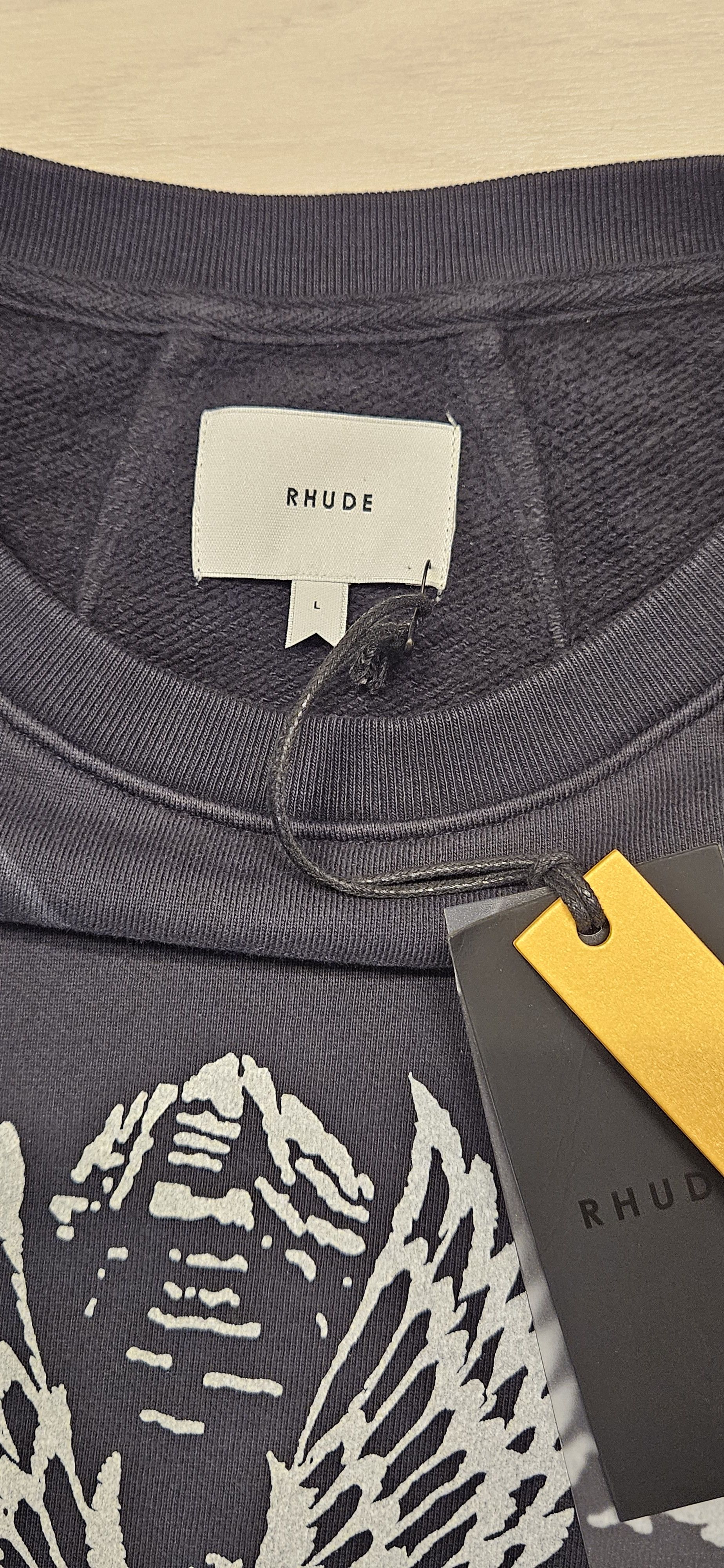 Rhude Pennant Flag Cotton Crewneck Sweatshirt Size US L / EU 52-54 / 3 - 3 Thumbnail