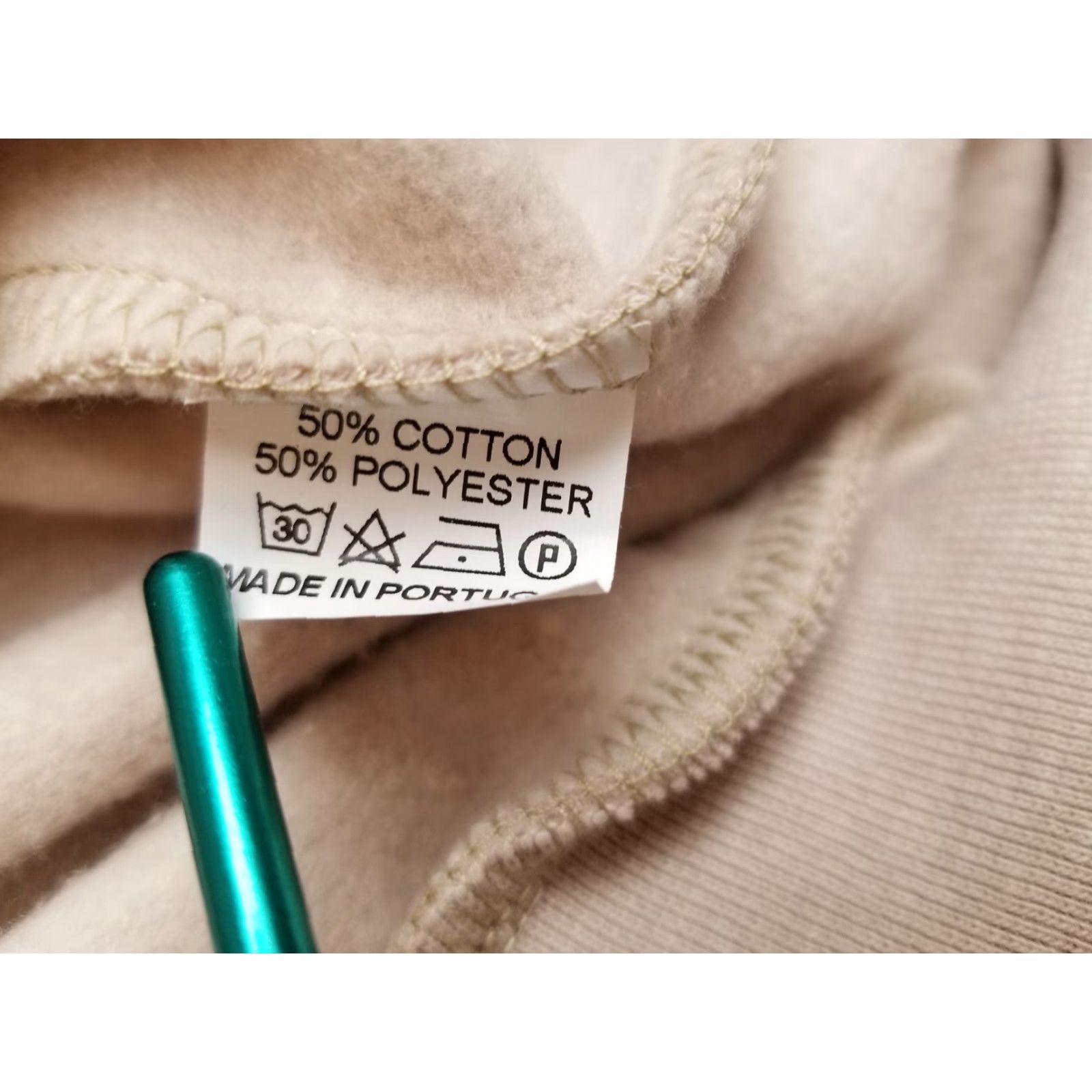 Vintage Paris Tour D' OR Hoodie Mens Large Beige Hooded Pullover Sweatshirt Cotton Blend Embroidered Logo 90s Style Size US L / EU 52-54 / 3 - 6 Thumbnail