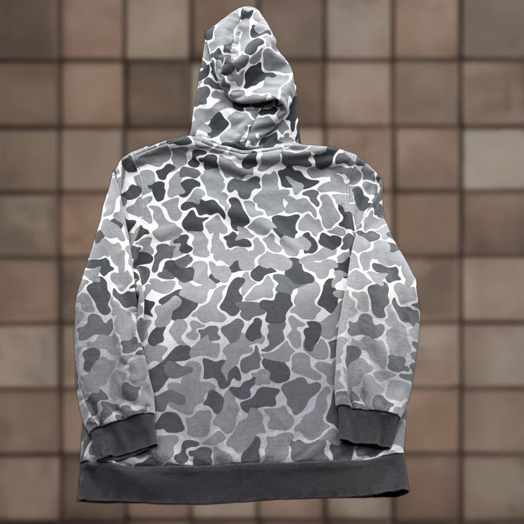 Adidas Adidas Originals Hoodie Mens Large Gray Camo Pullover Fleece Sweatshirt Trefoil Size US L / EU 52-54 / 3 - 1 Thumbnail