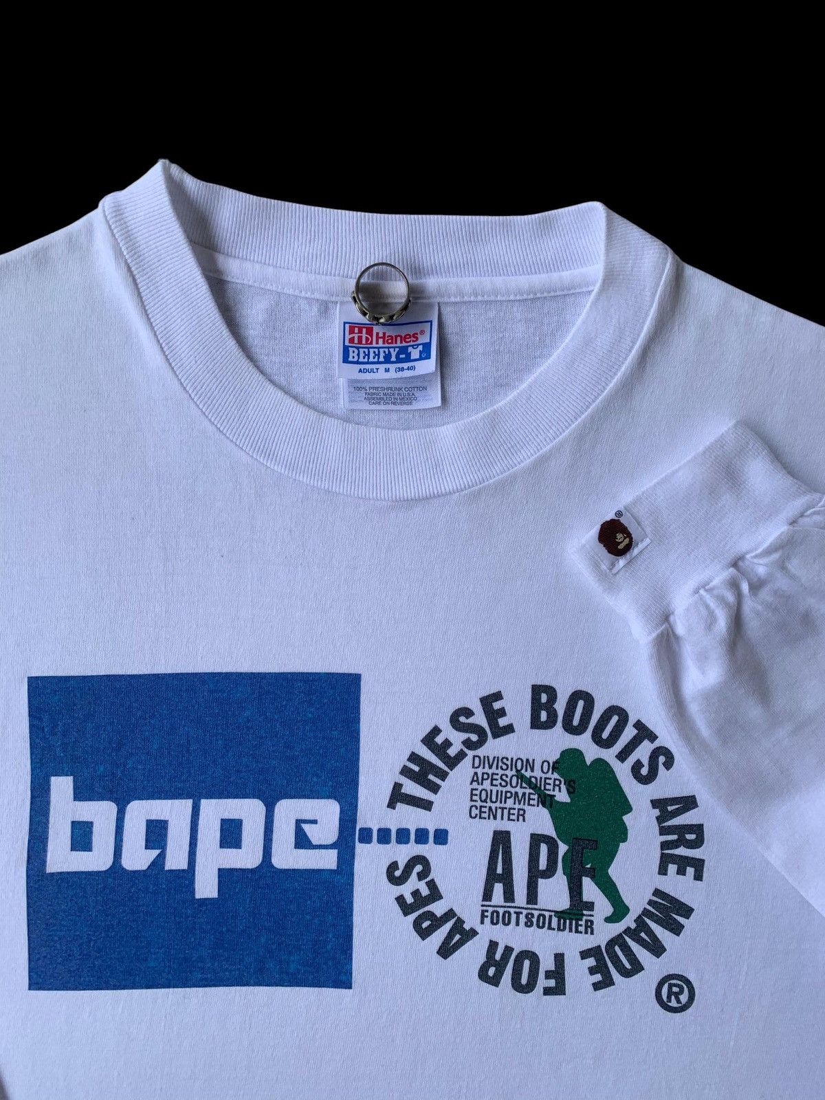 Bape RARE🪖Vintage 90s Bape Foot Soldier Longsleeve Tshirt Size US M / EU 48-50 / 2 - 2 Thumbnail