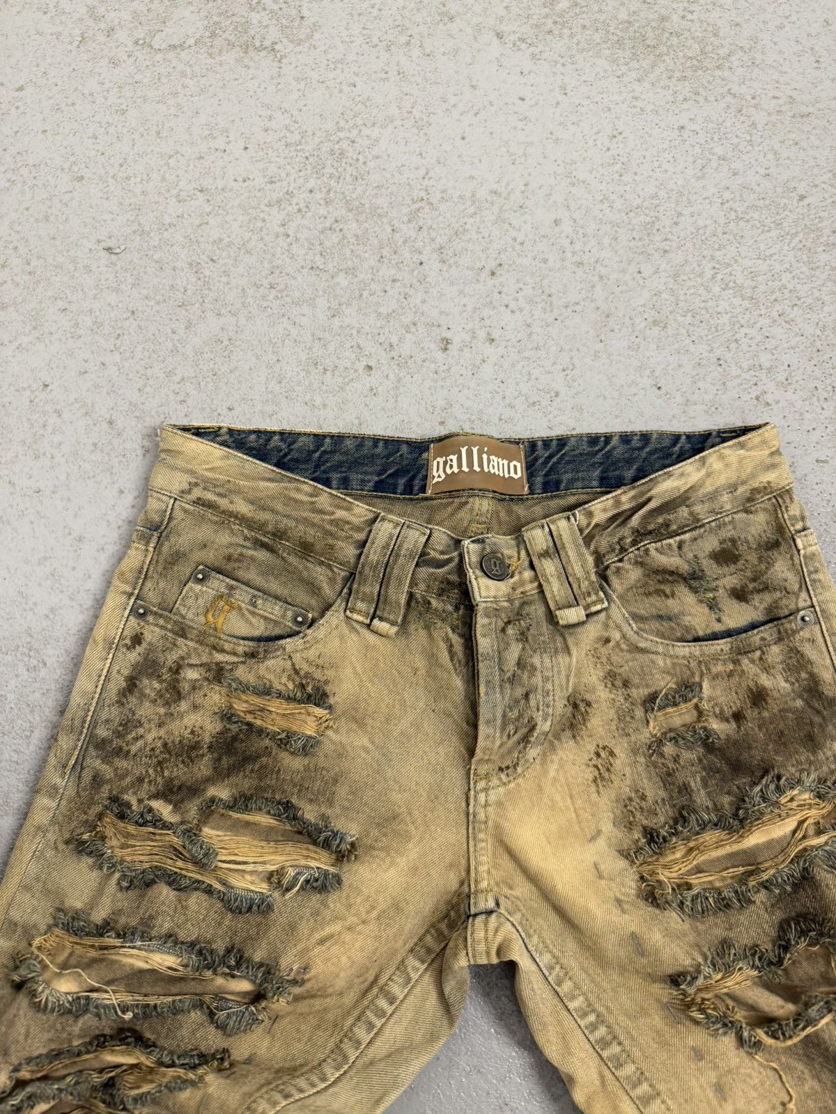 Vivienne Westwood Vintage 00s John Galliano Distressed Jeans Size US 28 / EU 44 - 5 Thumbnail