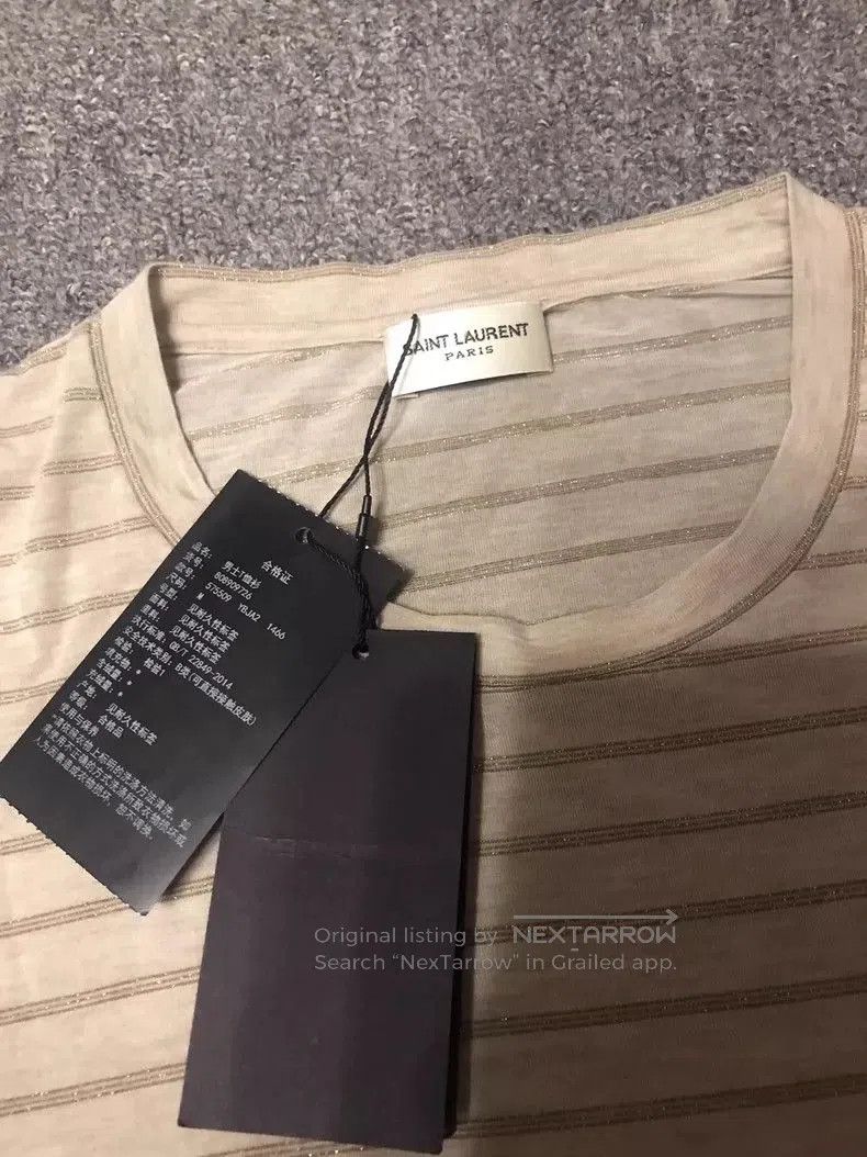 Other Saint Laurent Paris Striped Short Sleeve T-shirt. Size US M / EU 48-50 / 2 - 4 Thumbnail