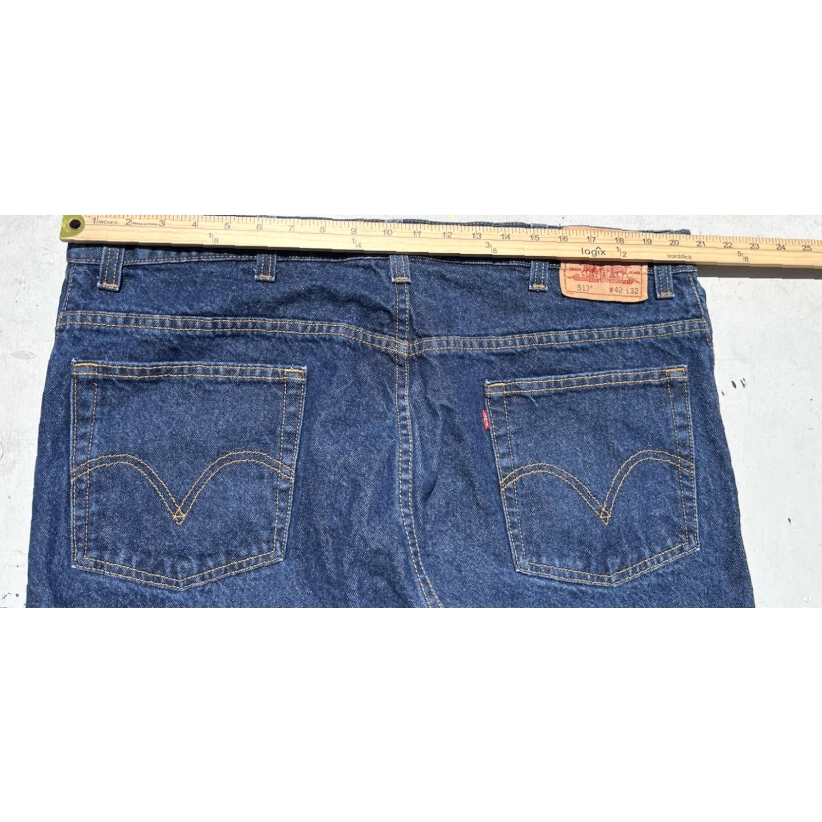 Levi's Levi's Jeans 517 Blue Denim Solid 42x32 Relaxed Bootcut Wide Y2K Oversized Men's Regular 90s Cowboy Classic Boot cut Jeans Mens Size US 42 / EU 58 - 5 Thumbnail
