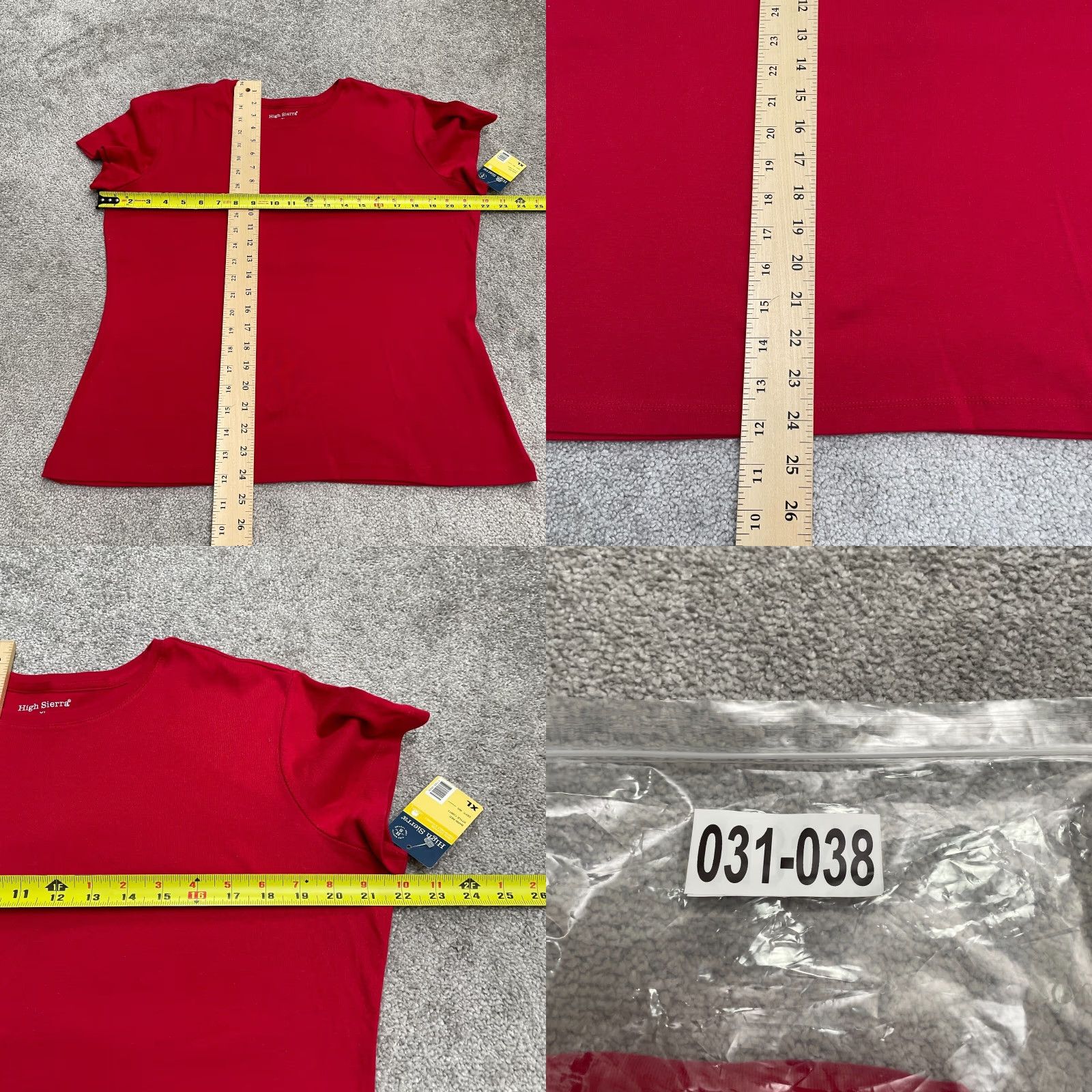 High Sierra High Sierra T-Shirt Womens XL Red Crew Neck Short Sleeve Cotton Tee Basic NWT Size XL / US 12-14 / IT 48-50 - 8 Thumbnail