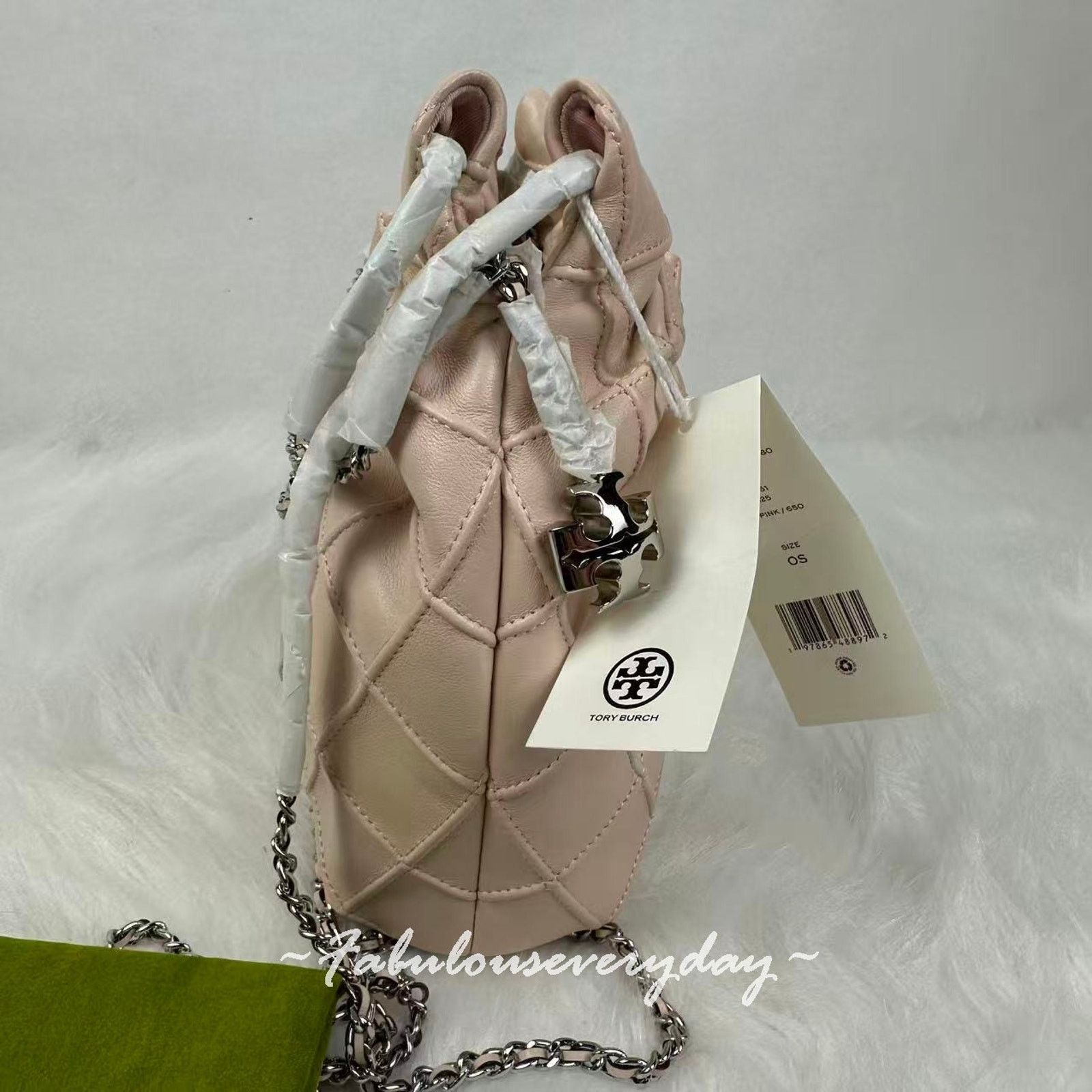Tory Burch Tory Burch Mini Fleming Soft Hobo Chain Strap Leather/ Pink Size ONE SIZE - 5 Thumbnail