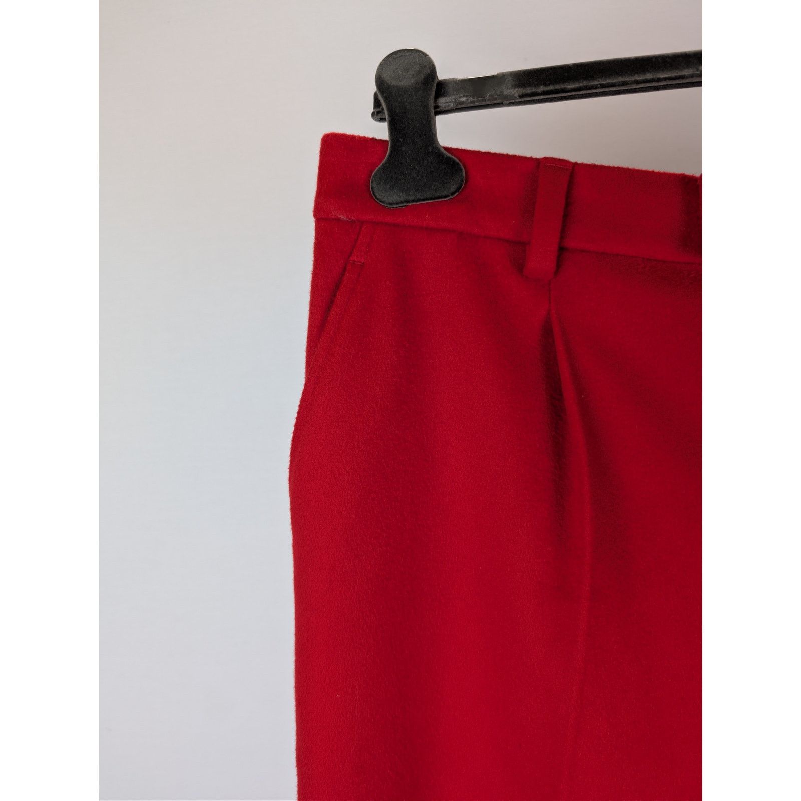 Vetements o1rshd1 High-Waisted Wool Tailored Pants in Red Size US 34 / EU 50 - 6 Thumbnail