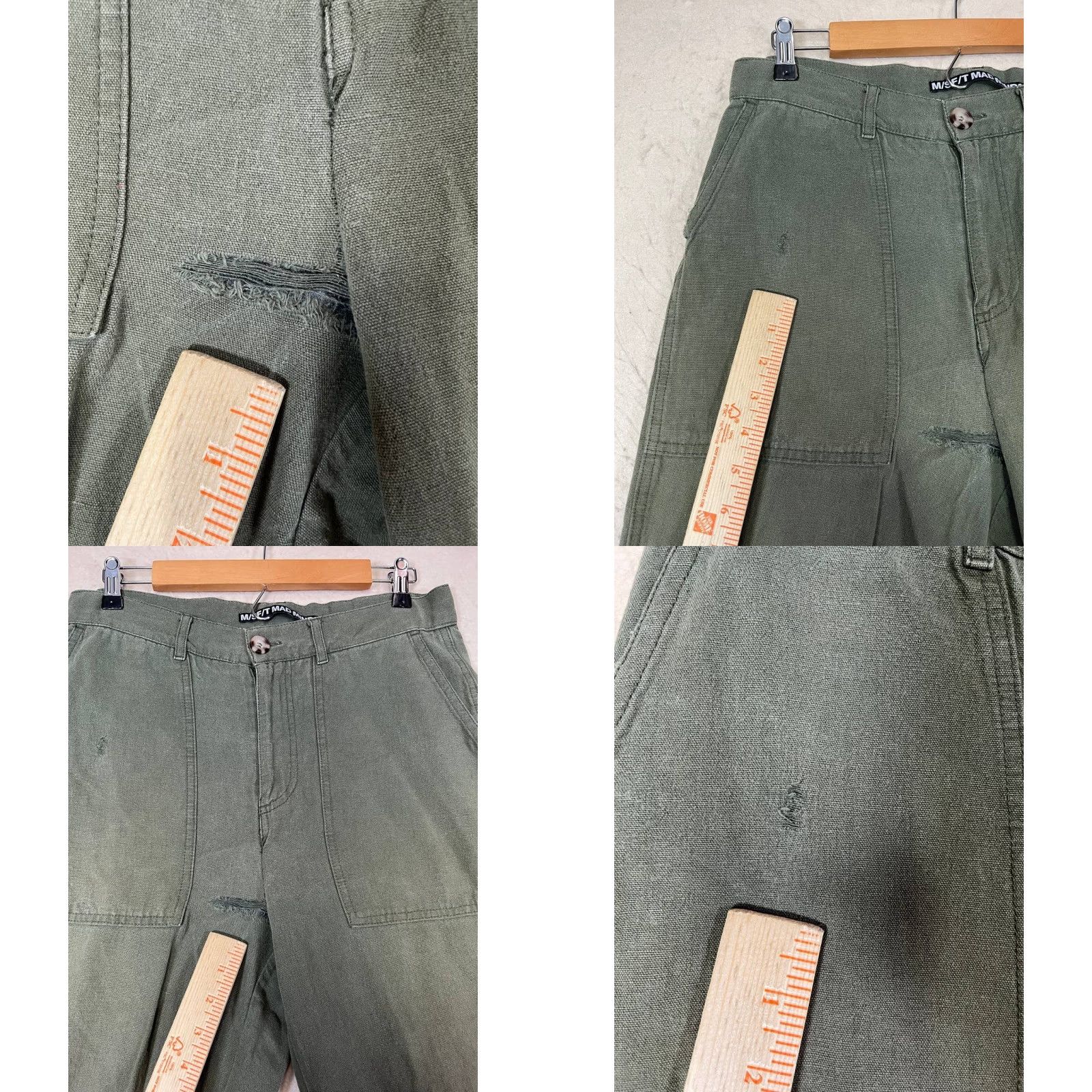Vintage VINTAGE Misfit M/SF/T Mad Minds Pants Green Green Military Straight Leg High Rise Women M Distressed Size 32" / US 10 / IT 46 - 8 Thumbnail