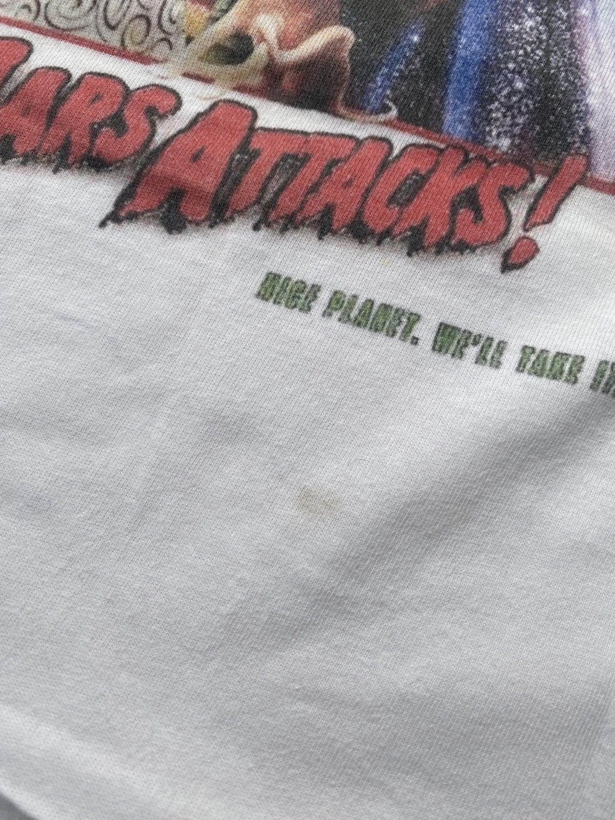 Vintage Vintage Mars Attacks Movie Graphic Tee White Boxy Fit Size US M / EU 48-50 / 2 - 8 Thumbnail