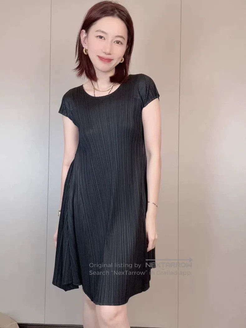 Issey Miyake Issey Miyake Black Dress Size L / US 10 / IT 46 - 1 Thumbnail