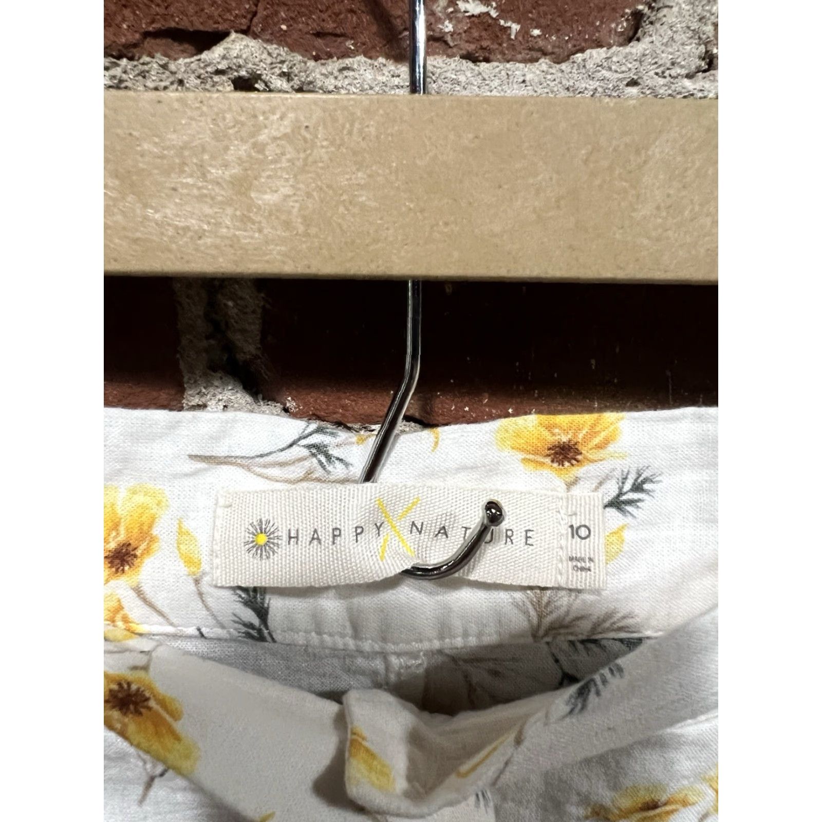 Sunflower VINTAGE Happy Nature White Maxi Skirt Womens 10 Linen Sunflower Floral Length 30 inches Regular Size 10 Womens Size 32" / US 10 / IT 46 - 3 Thumbnail