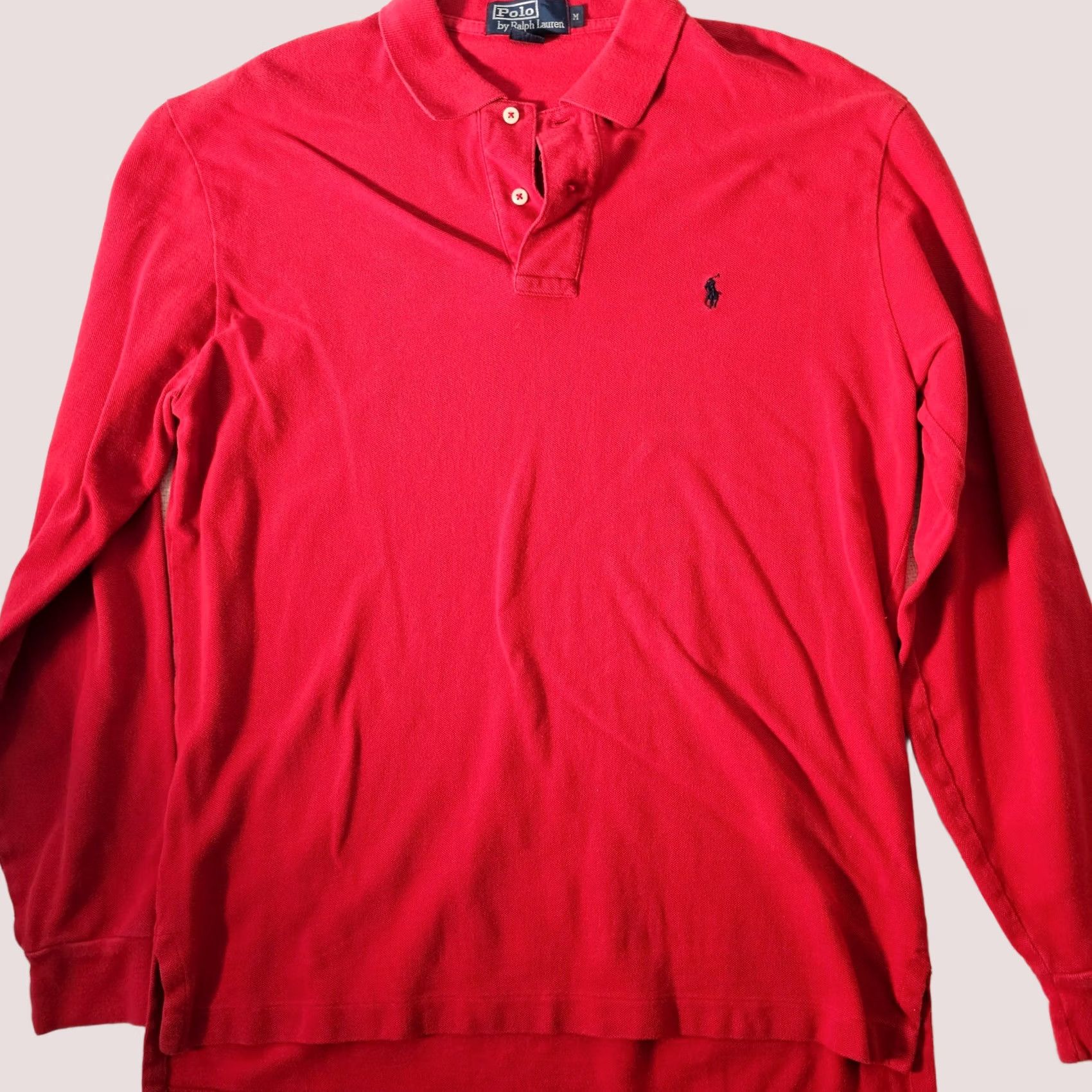 Ralph Lauren Polo Ralph Lauren Shirt Adult Medium Red Long Sleeve Golf Rugby Men's M Size US M / EU 48-50 / 2 - 1 Thumbnail