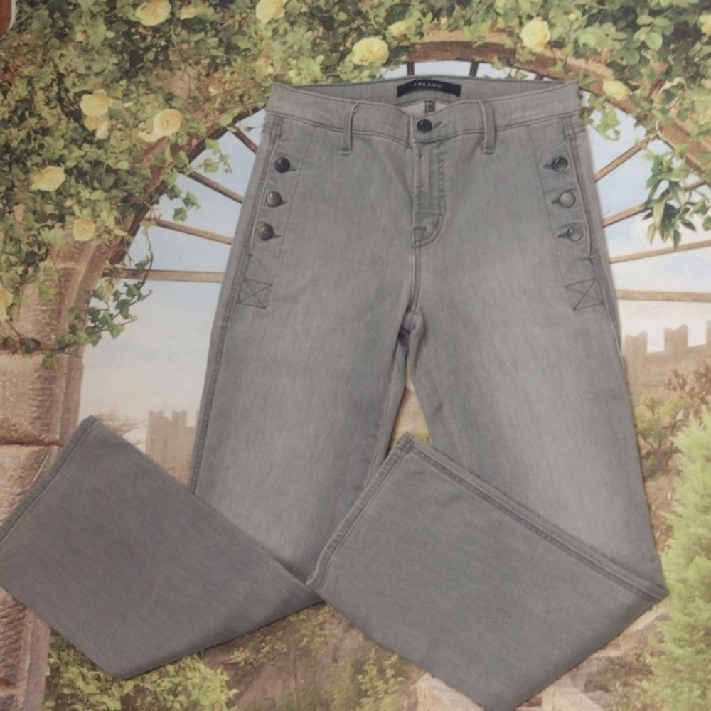 J Brand J BRAND Zion 3 Button Capri Gray Jeans Size 26 Size 28" / US 6 / IT 42 - 2 Thumbnail