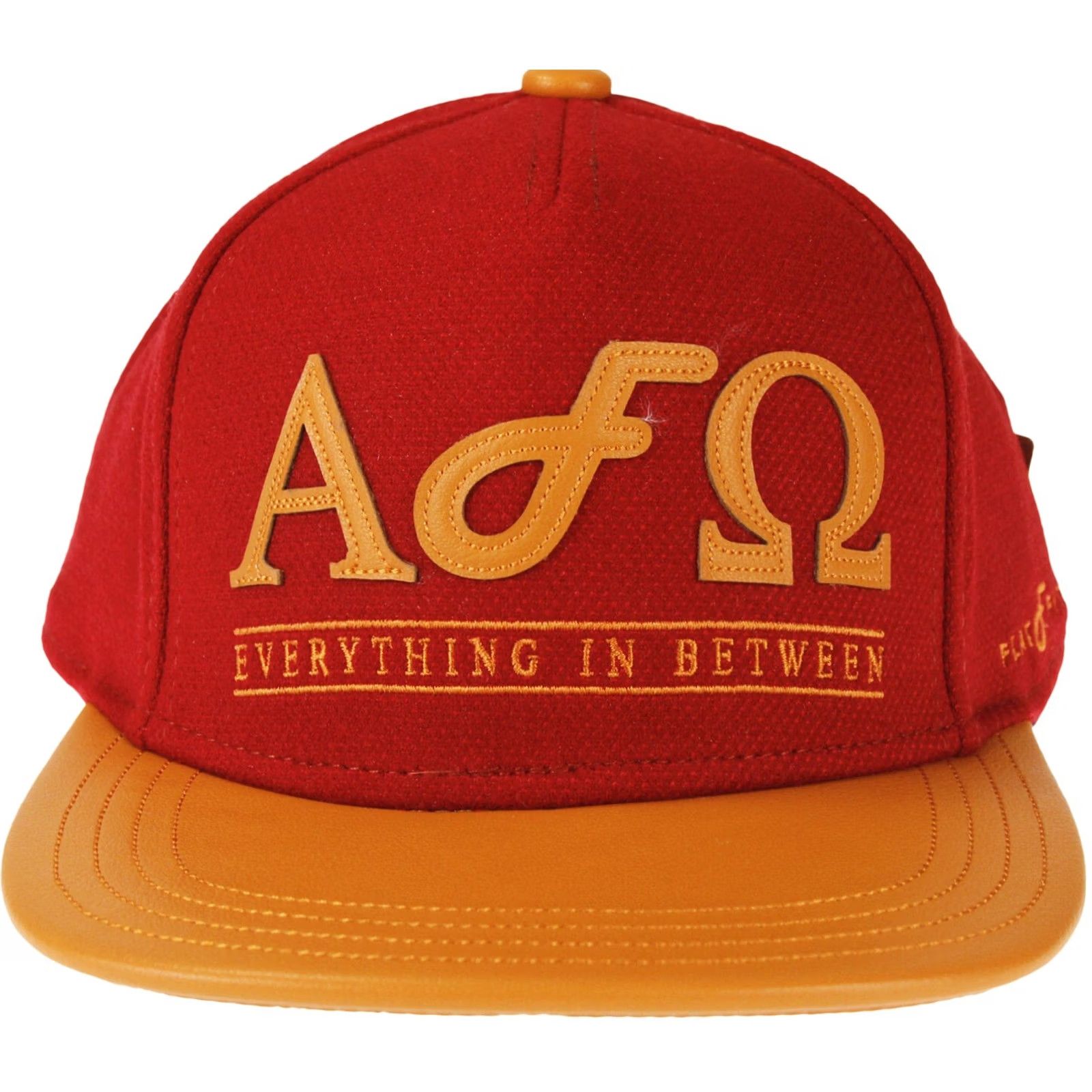 Omega Flat Fitty Alpha Omega Cap Hat Maroon One Size Mens Size ONE SIZE - 3 Thumbnail