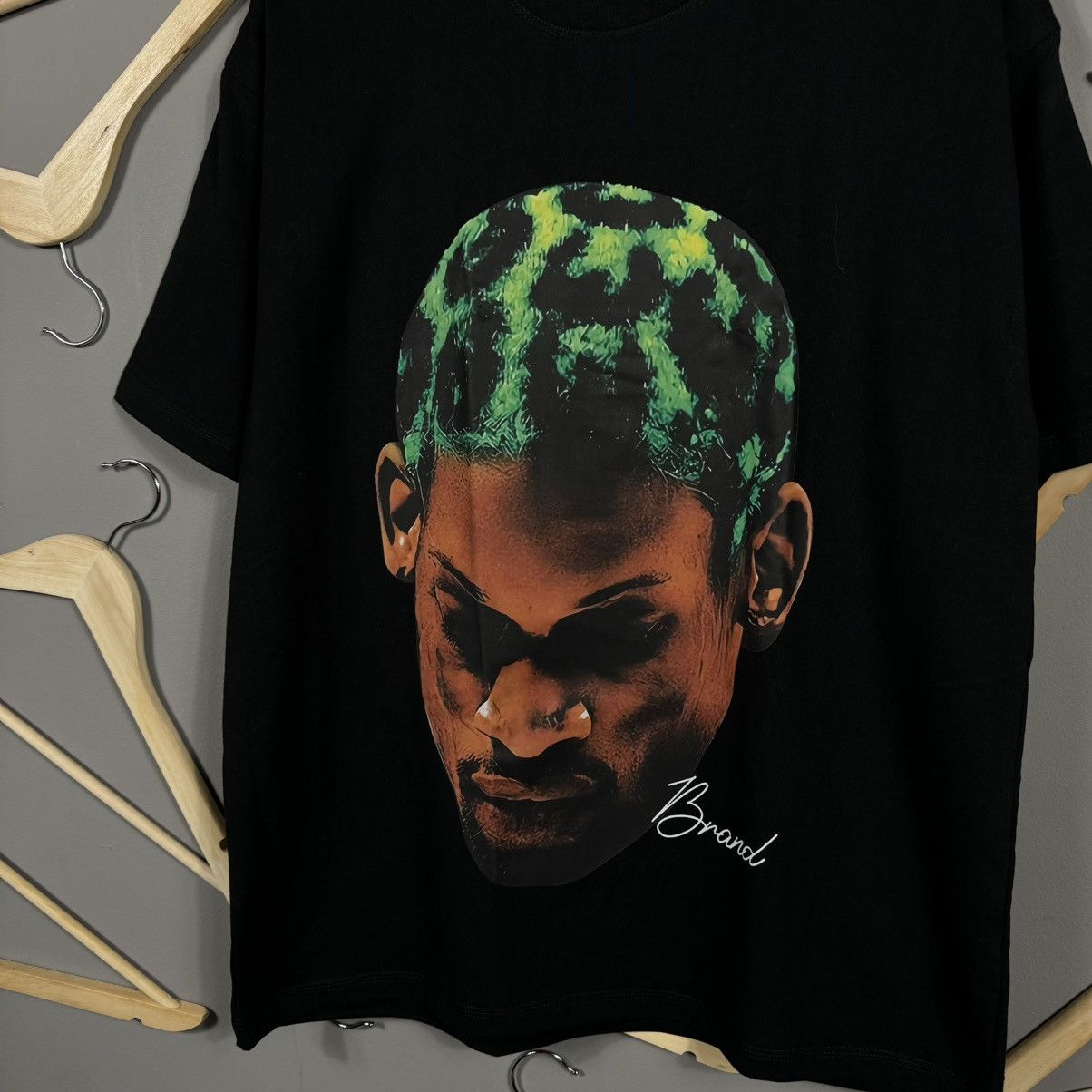 NBA Rodman Green Cheetah Print Hair Graphic T-Shirt by Brand Size US XL / EU 56 / 4 - 2 Thumbnail