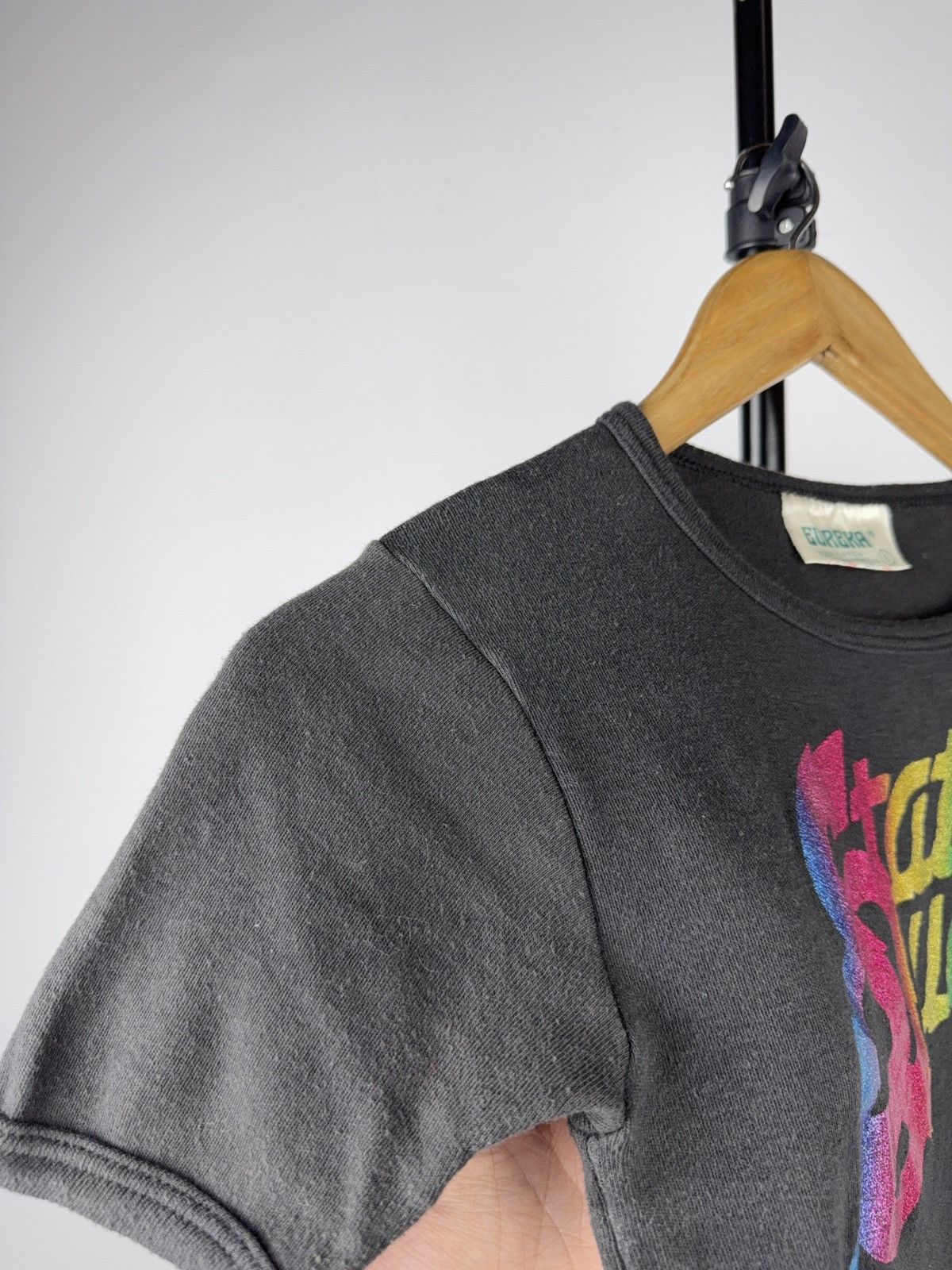 Band Tees 90s Status Quo Rainbow Logo Fitted T-Shirt Single Stitch Size XS / US 0-2 / IT 36-38 - 11 Thumbnail