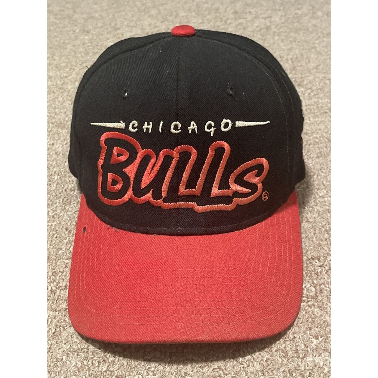 Starter Vintage 90s Starter Chicago Bulls Script NBA Snapback Hat Ca Size ONE SIZE - 1 Thumbnail