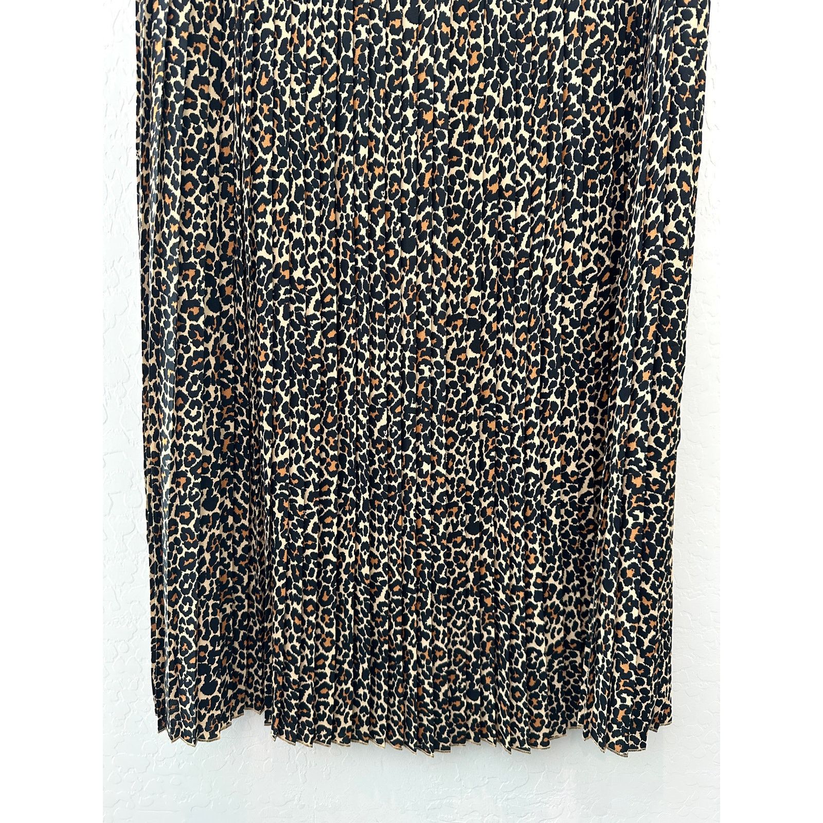 J.Crew J.CREW | Pleated Leopard Animal Print Midi Skirt | Size 12 Size 34" / US 12 / IT 48 - 3 Thumbnail