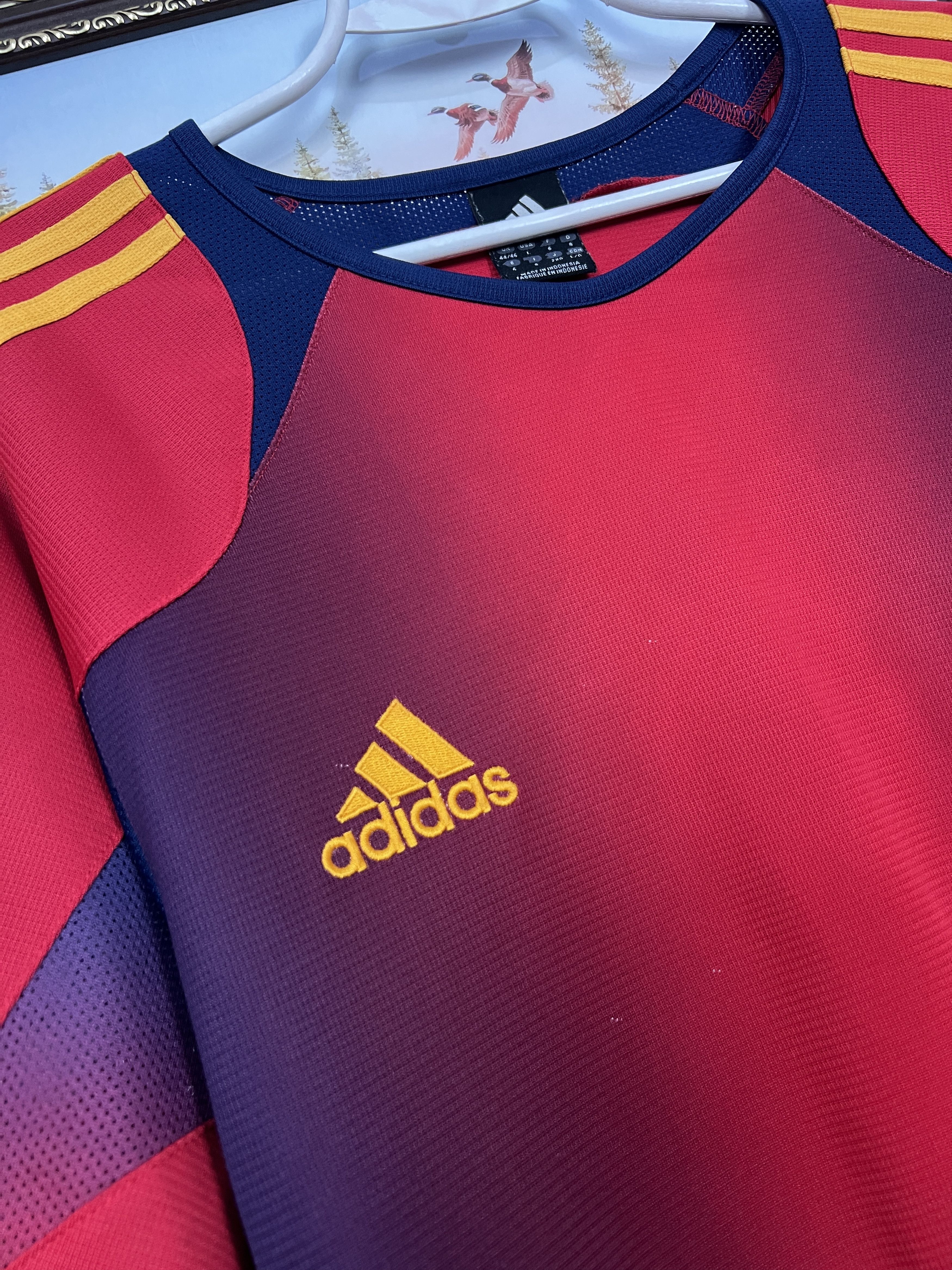 Adidas Vintage Adidas Spain Football Train Shirt Soccer Camiseta Size US L / EU 52-54 / 3 - 4 Thumbnail