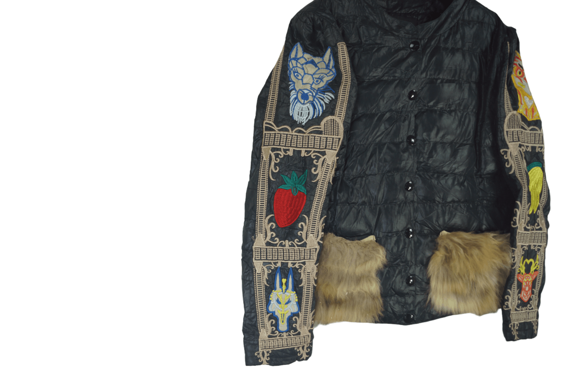 Japanese Brand × Vintage Rare Puffer Jacket Bouquet Buttonup Nice Design Size US S / EU 44-46 / 1 - 3 Thumbnail