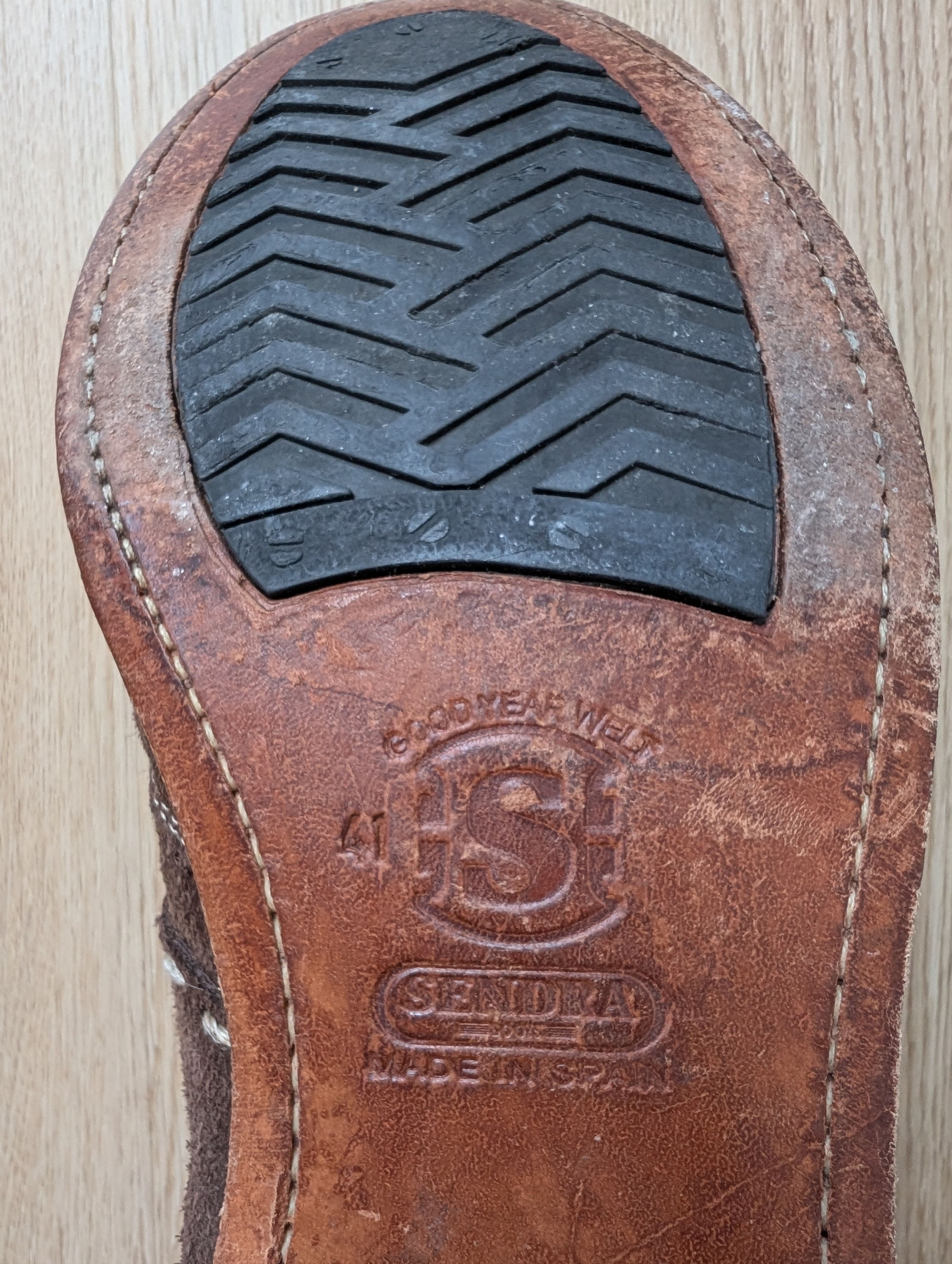 Sendra Sendra 7850 Suede Leather Lace-Up Shoes Wingtip Pattern Size US 8 / EU 41 - 9 Thumbnail