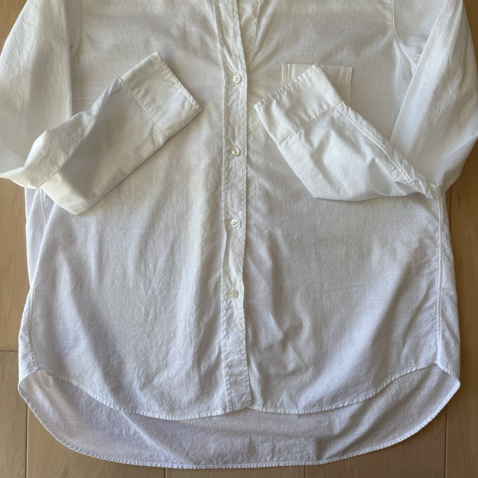 Other Grayson The Hero Shirt Women's 3 White Button Up 100% Cotton Size M / US 6-8 / IT 42-44 - 5 Thumbnail