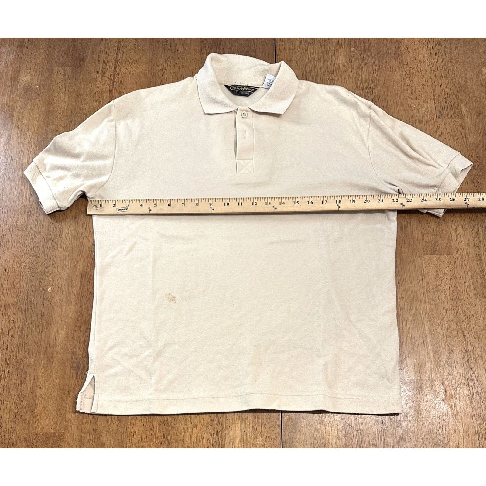 Sears VINTAGE Sears Sportswear Polo Shirt Large Beige 70s Size US L / EU 52-54 / 3 - 5 Thumbnail