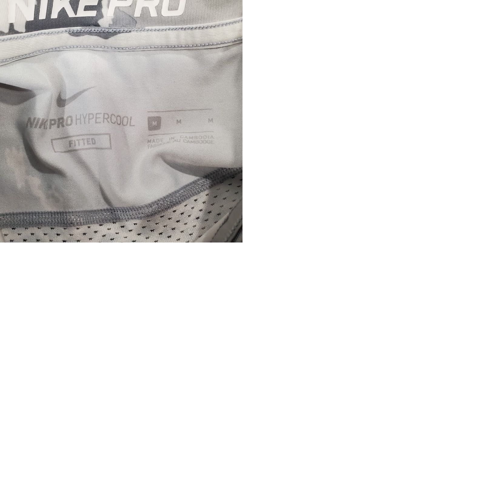 Nike Nike Pro Hypercool Shirt Mens M Gray Camo Fitted Performance Stretch 801805 Size US M / EU 48-50 / 2 - 9 Thumbnail