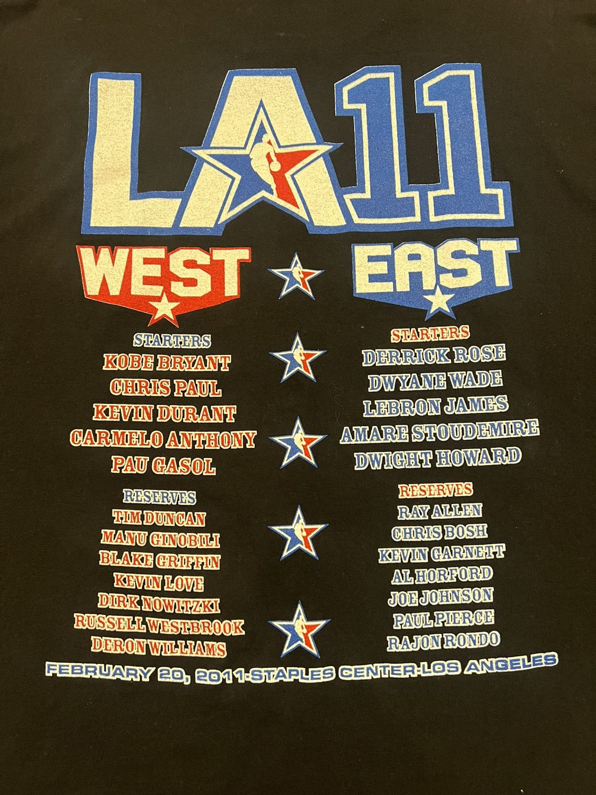 NBA × Nike 2011 LA NBA All Star Shirt Kobe (West) vs Lebron (East) Size US L / EU 52-54 / 3 - 4 Thumbnail