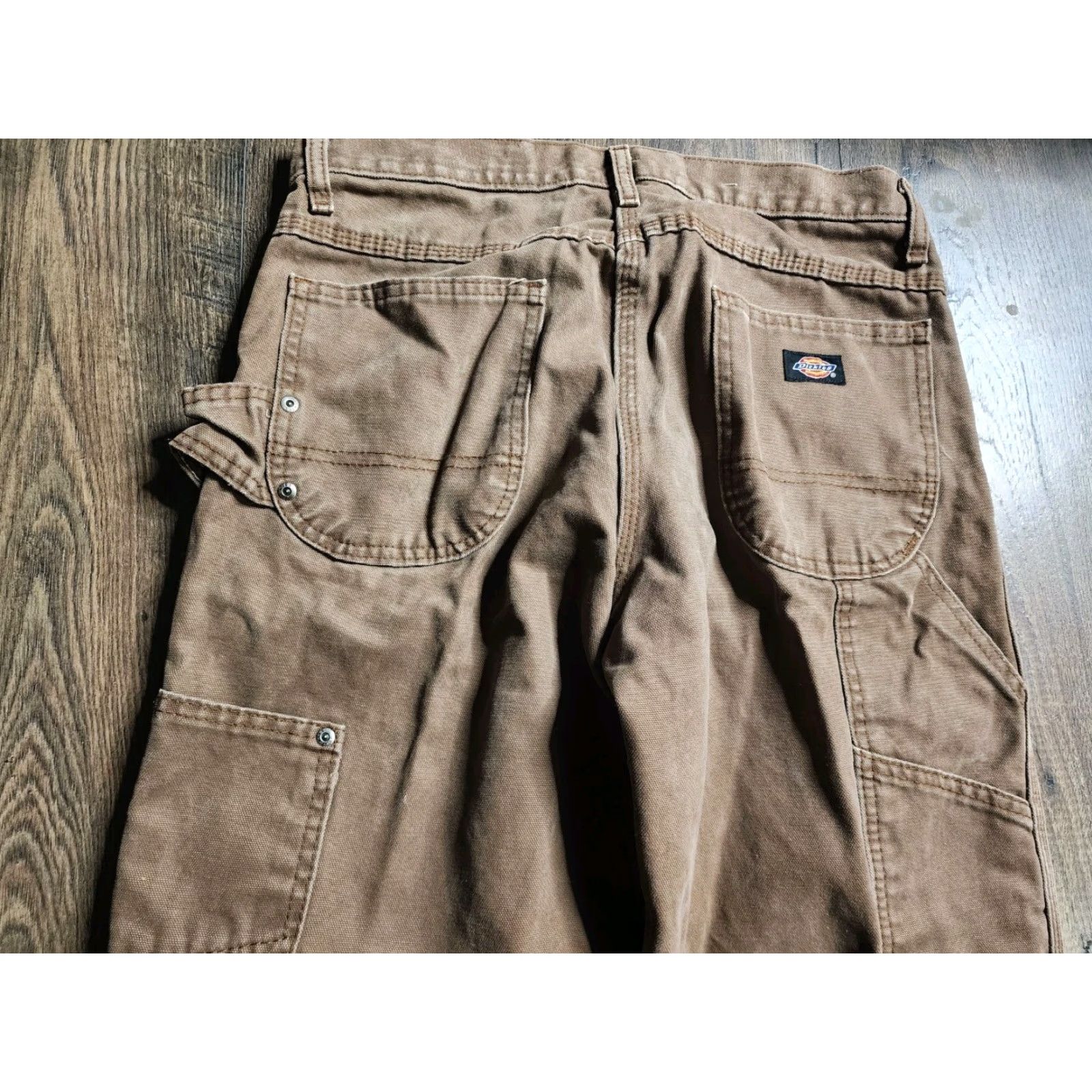 Dickies VINTAGE Dickies Jeans Canvas Pants Carpenter 30x32 Brown Mens 1990s Grunge Flat Front Cotton/Cotton Blend Brazil Mexico Bottoms Size US 30 / EU 46 - 2 Thumbnail