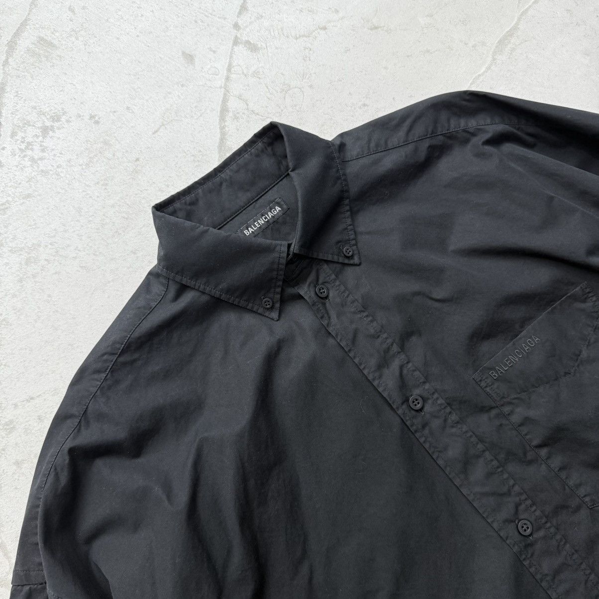 Balenciaga Balenciaga Logo Pocket Fake Layers Oversized Shirt Size US S / EU 44-46 / 1 - 3 Thumbnail