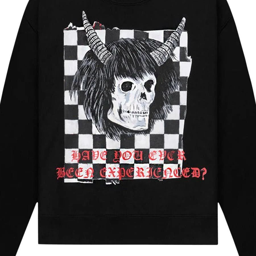 Amiri × Wes Lang o1w1db10125 Checker Skull Crewneck Sweater in Black/White Size US S / EU 44-46 / 1 - 5 Thumbnail